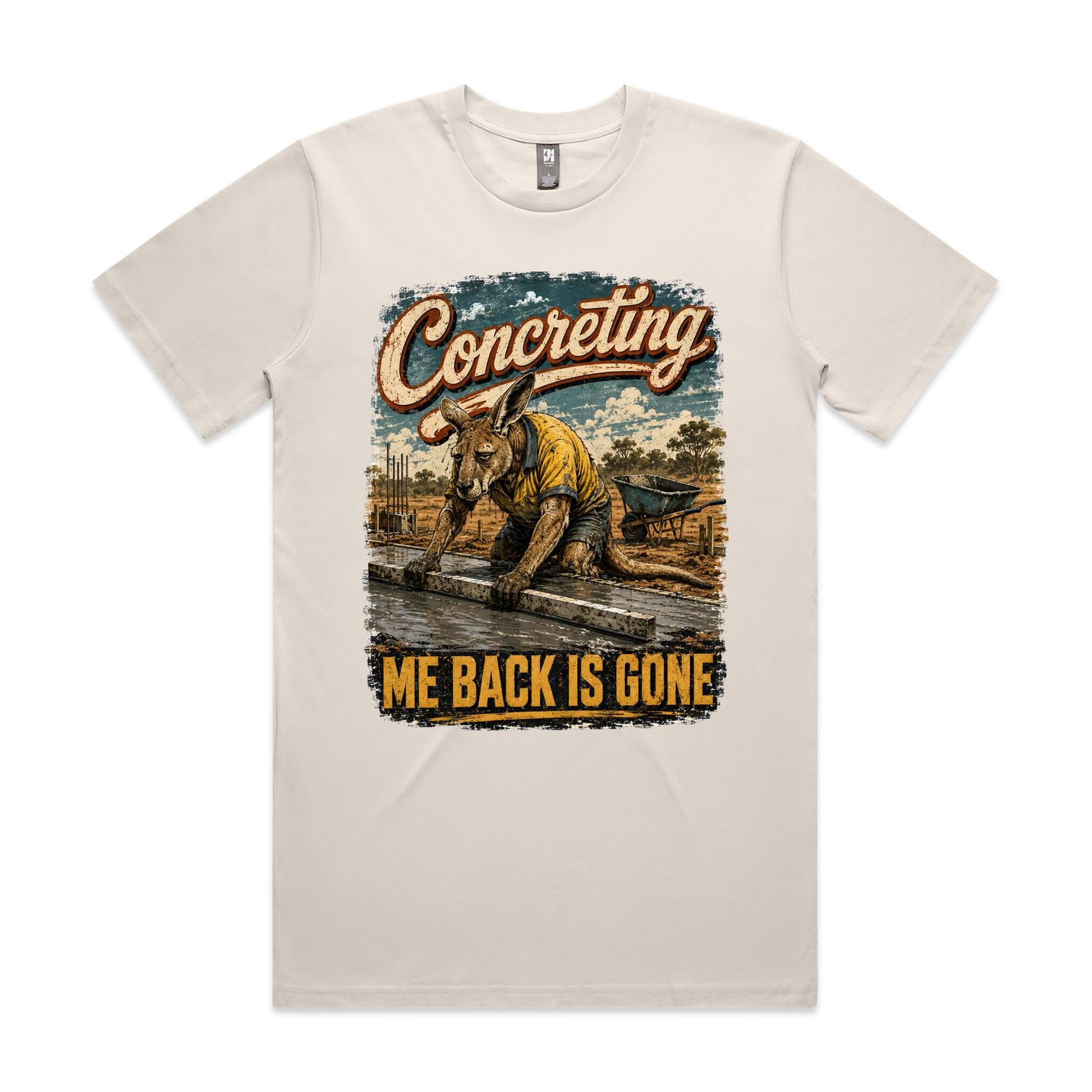 Concreting — Me Back Is Gone | Kangaroo Concreter Tee