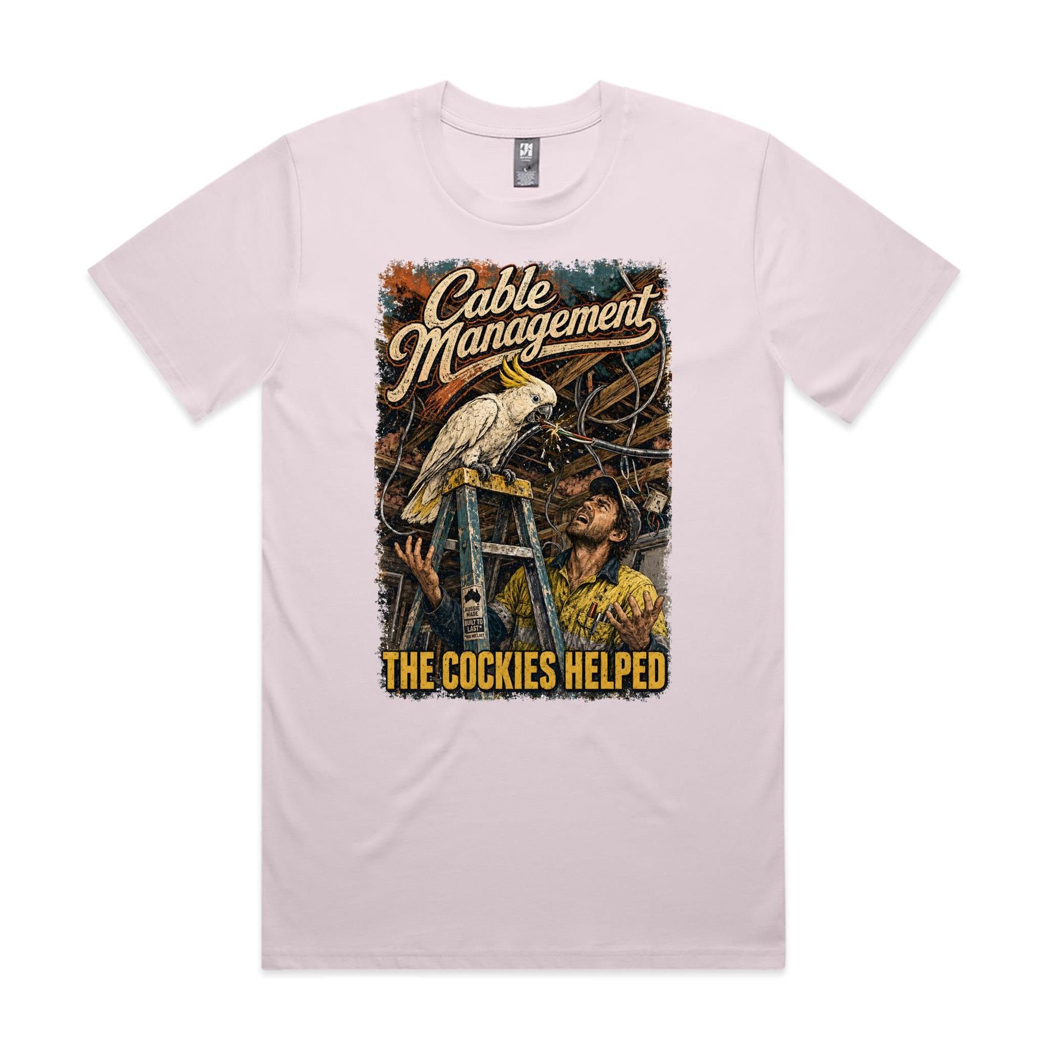 Cable Management — The Cockies Helped | Cockatoo Sparky Tee