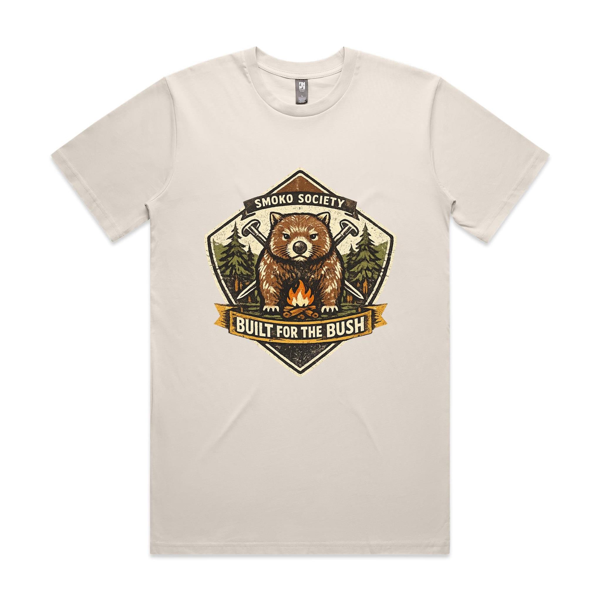 Smoko Society Wombat — Built for the Bush Tee