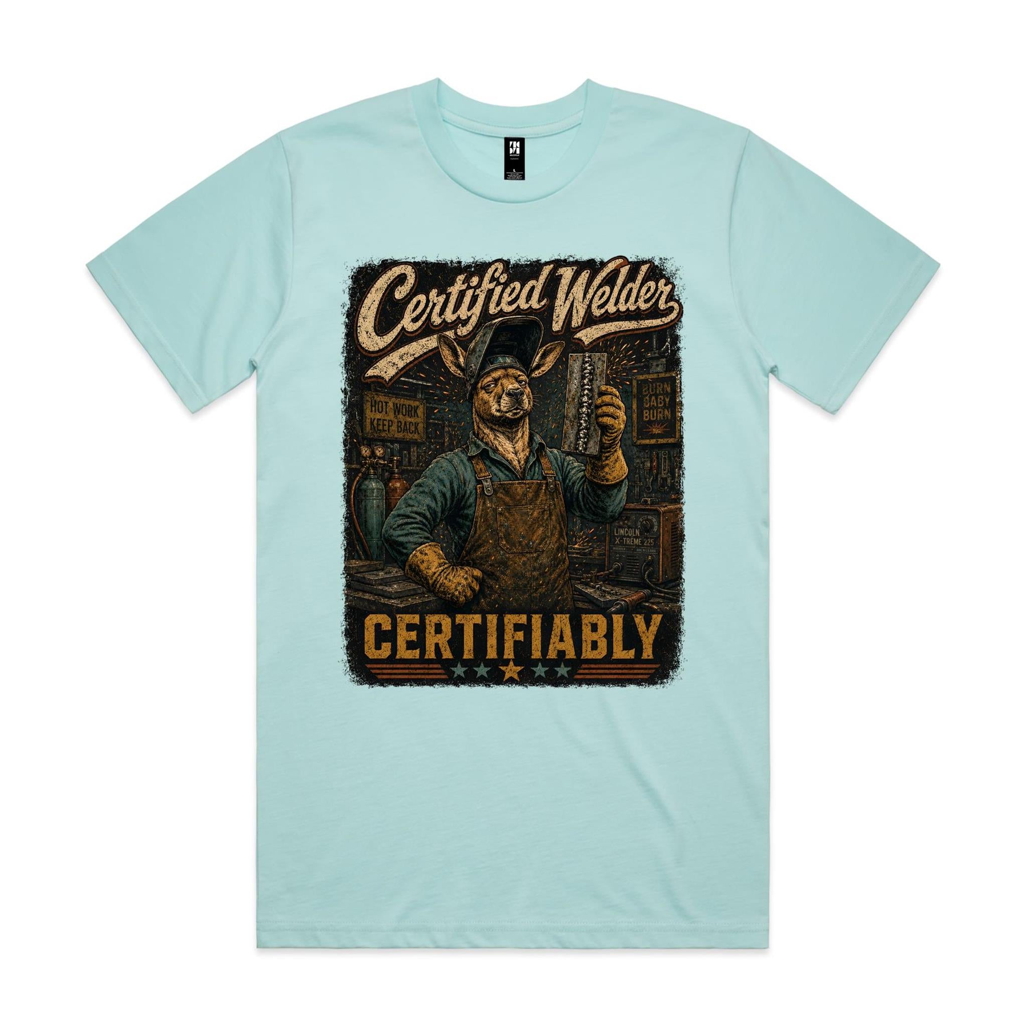 Certified Welder, Certifiably | Kangaroo Welder Tee