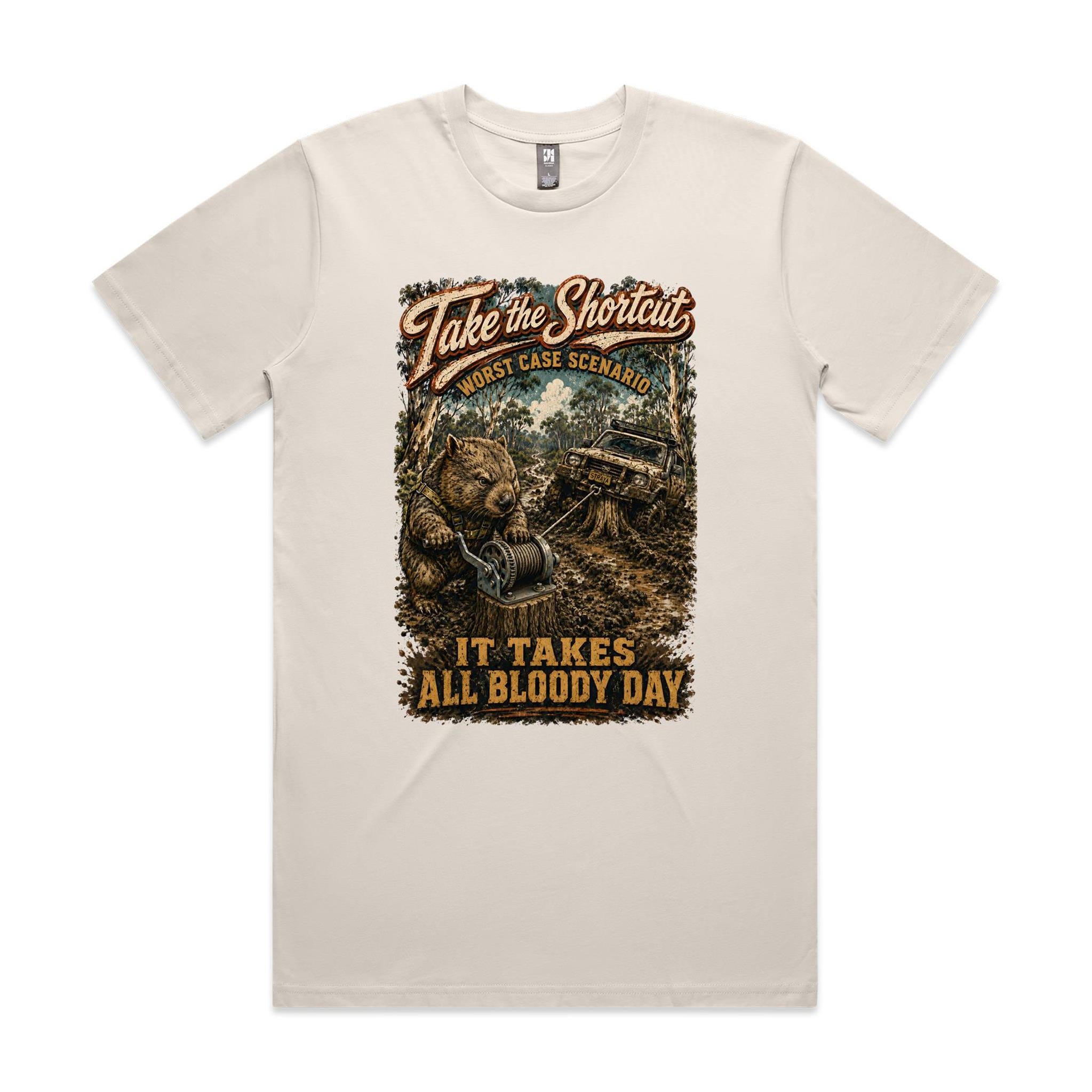 Take the Shortcut — It Takes All Bloody Day | Wombat 4WD Tee