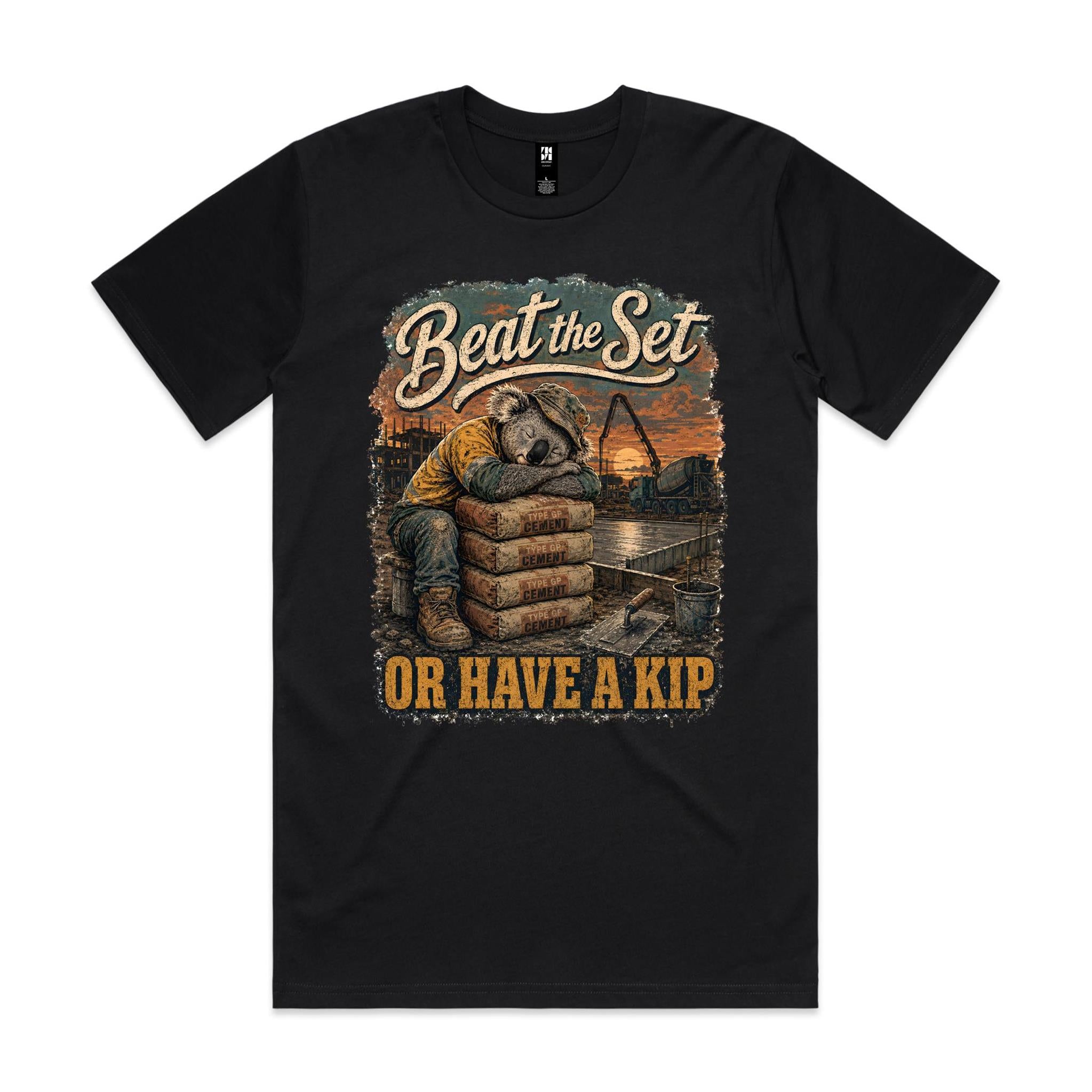Beat the Set — Or Have a Kip | Koala Concreter Tee