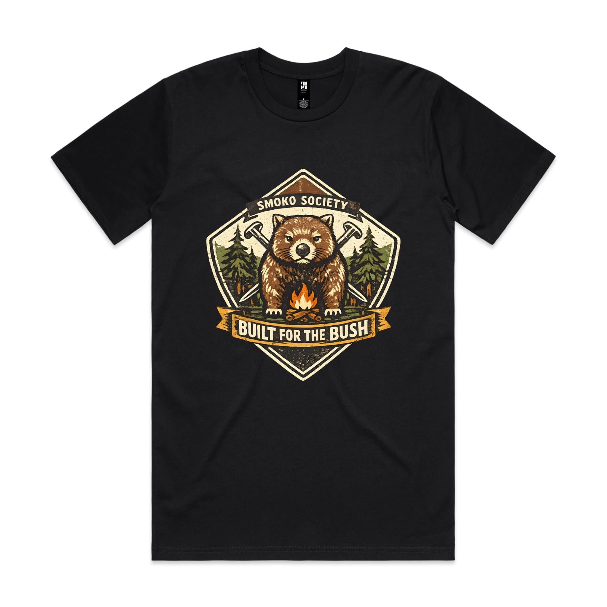 Smoko Society Wombat — Built for the Bush Tee