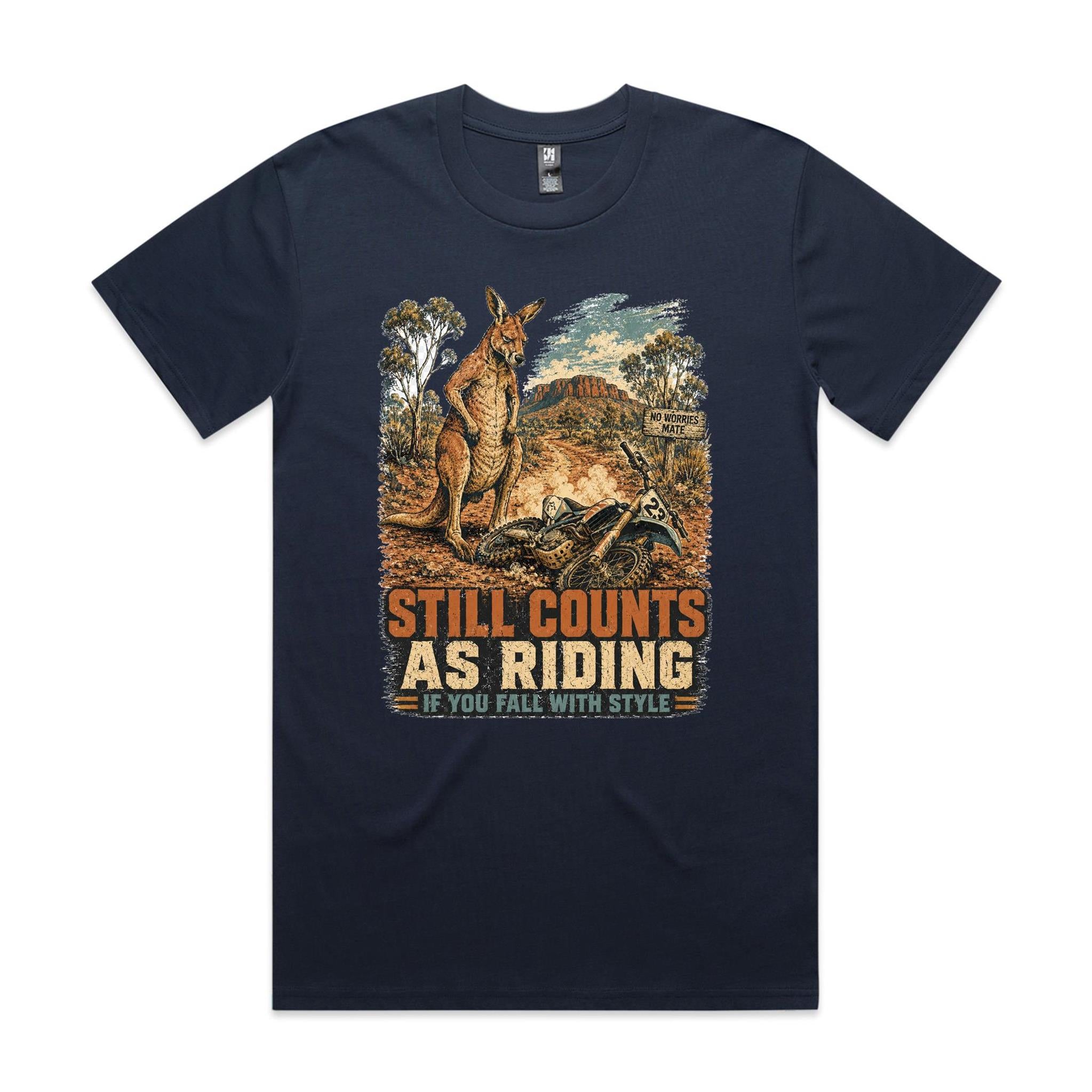 Still Counts as Riding — Kangaroo Dirt Bike Tee