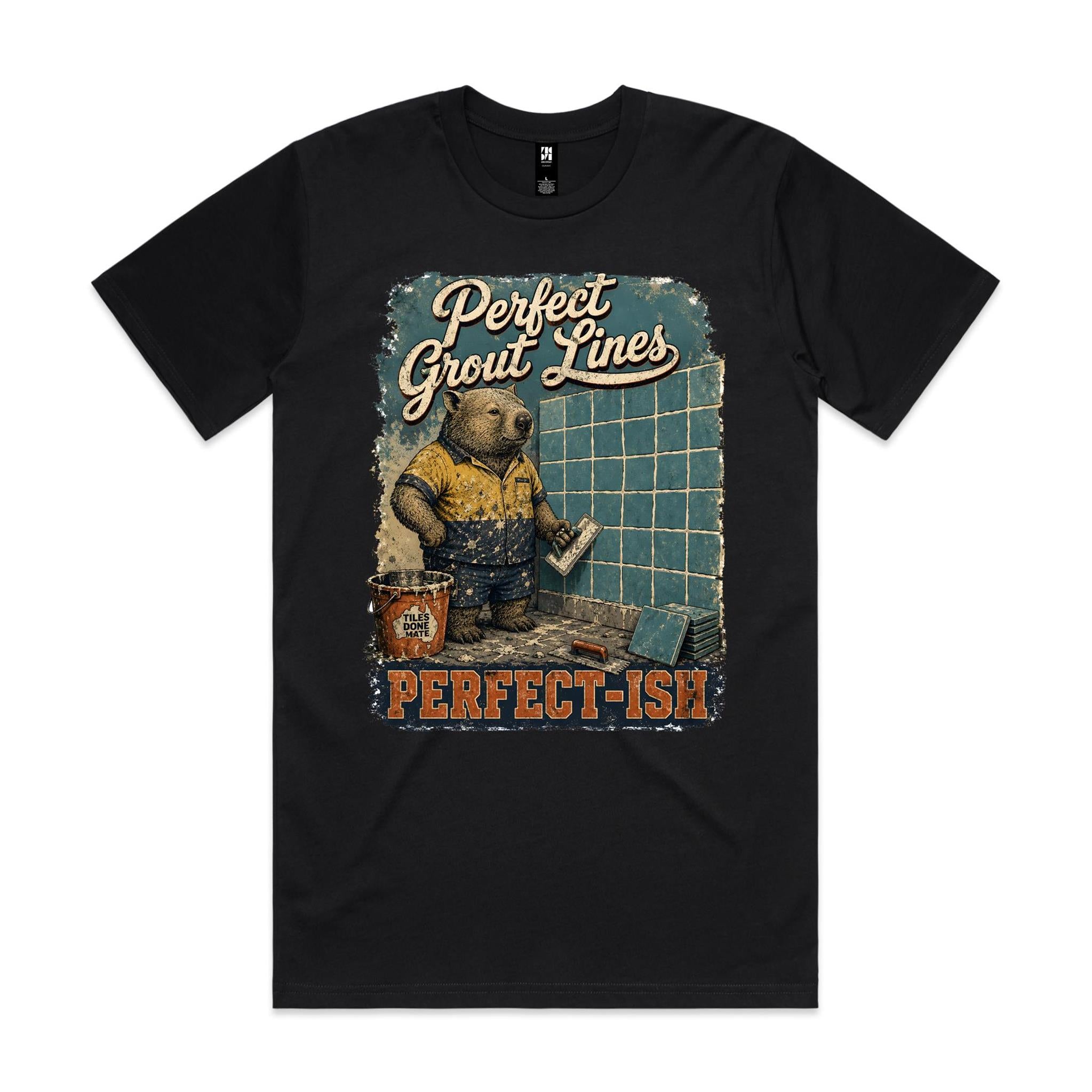 Perfect Grout Lines — Perfect-ish | Wombat Tiler Tee