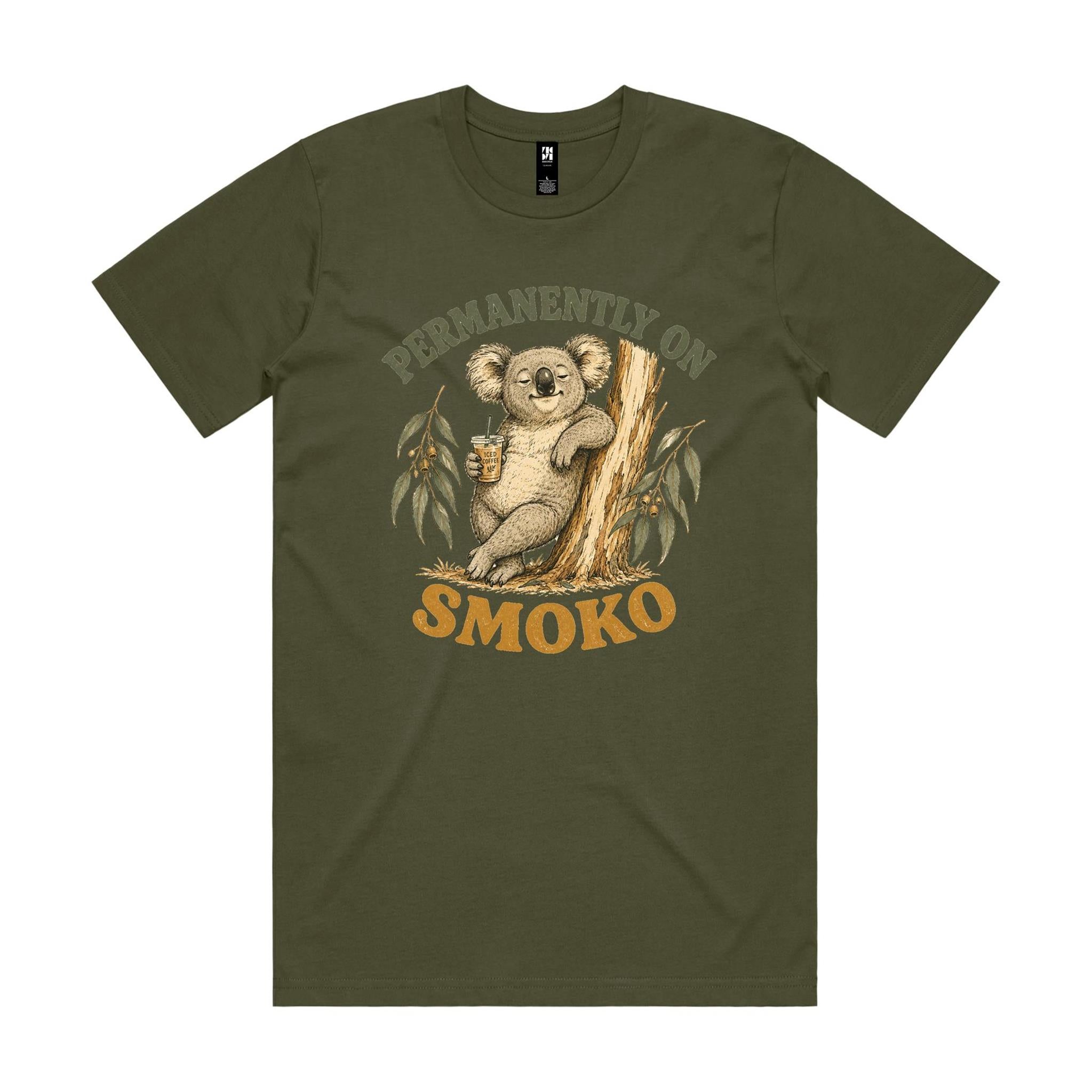 Permanently on Smoko — Iced Coffee Koala Tee