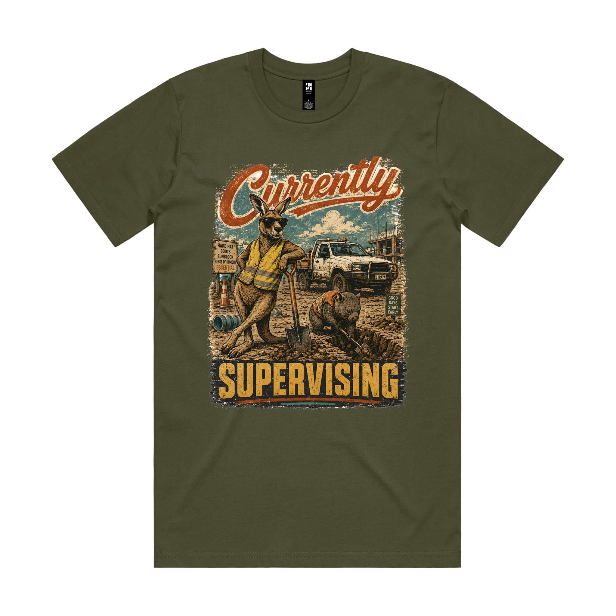 Currently Supervising — Kangaroo & Wombat Tradie Tee