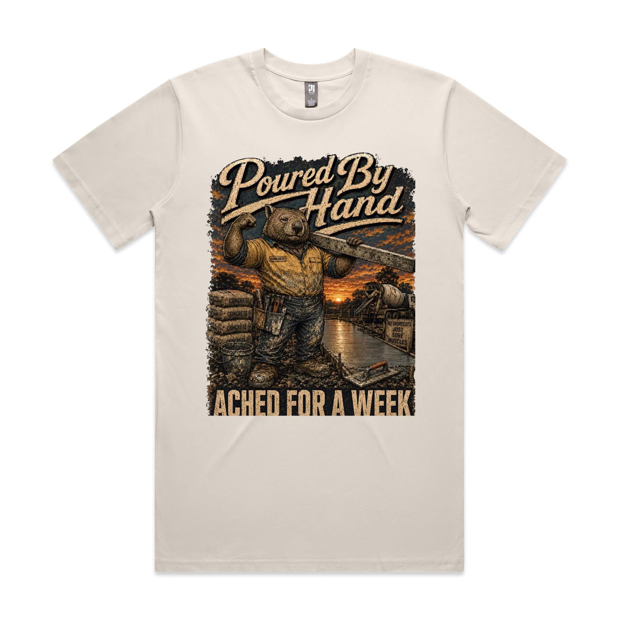 Poured By Hand | Wombat Concreter Tee