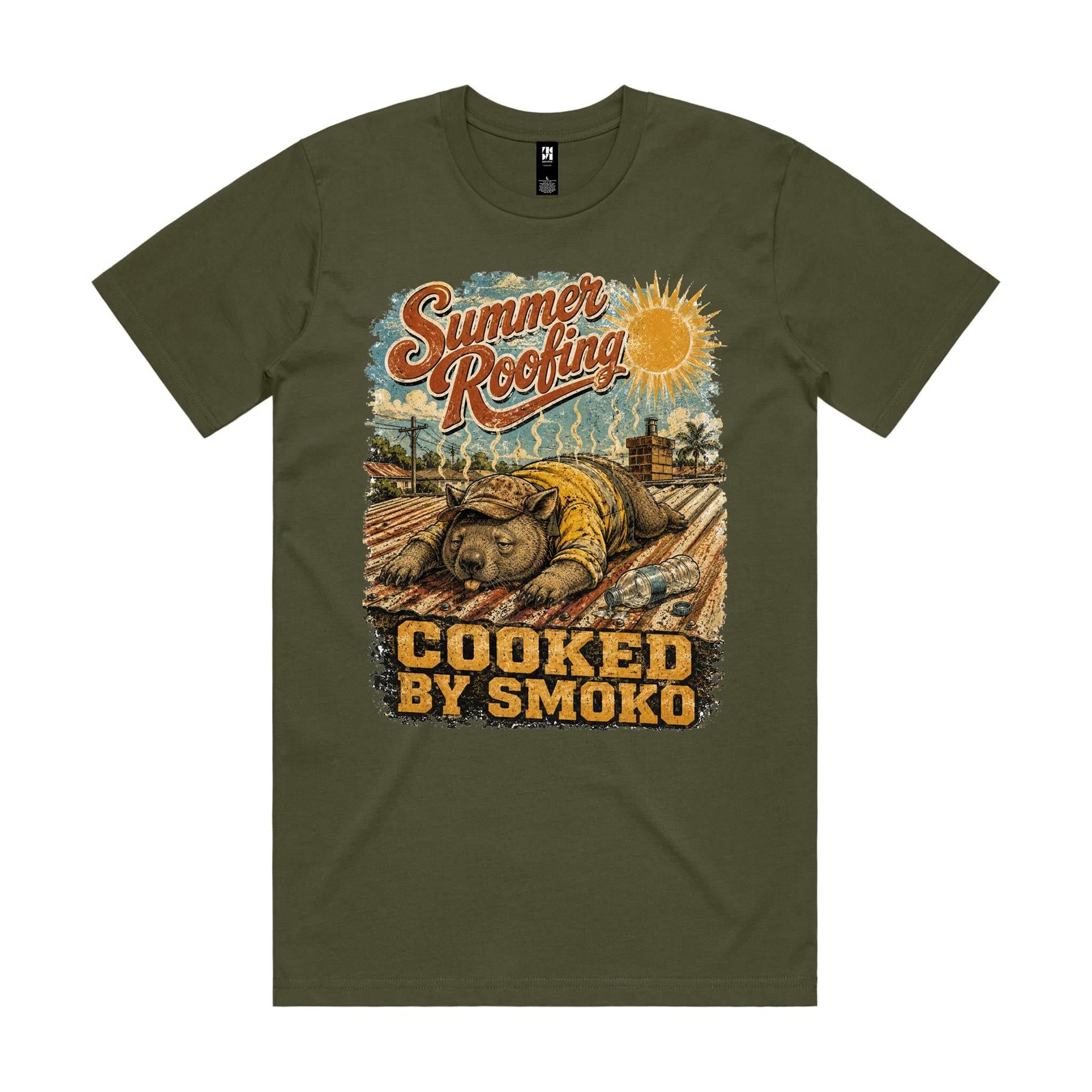 Summer Roofing — Cooked by Smoko | Wombat Roofer Tee