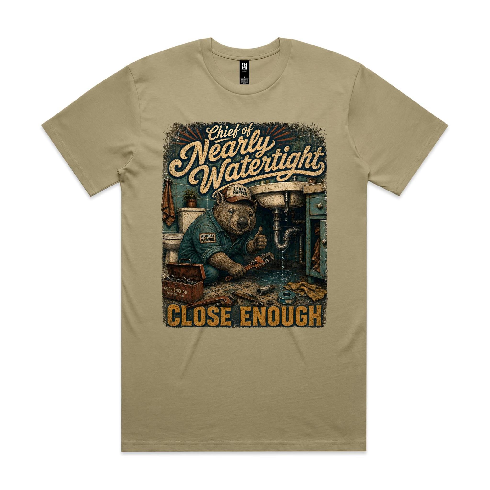 Chief of Nearly Watertight | Wombat Plumber Tee