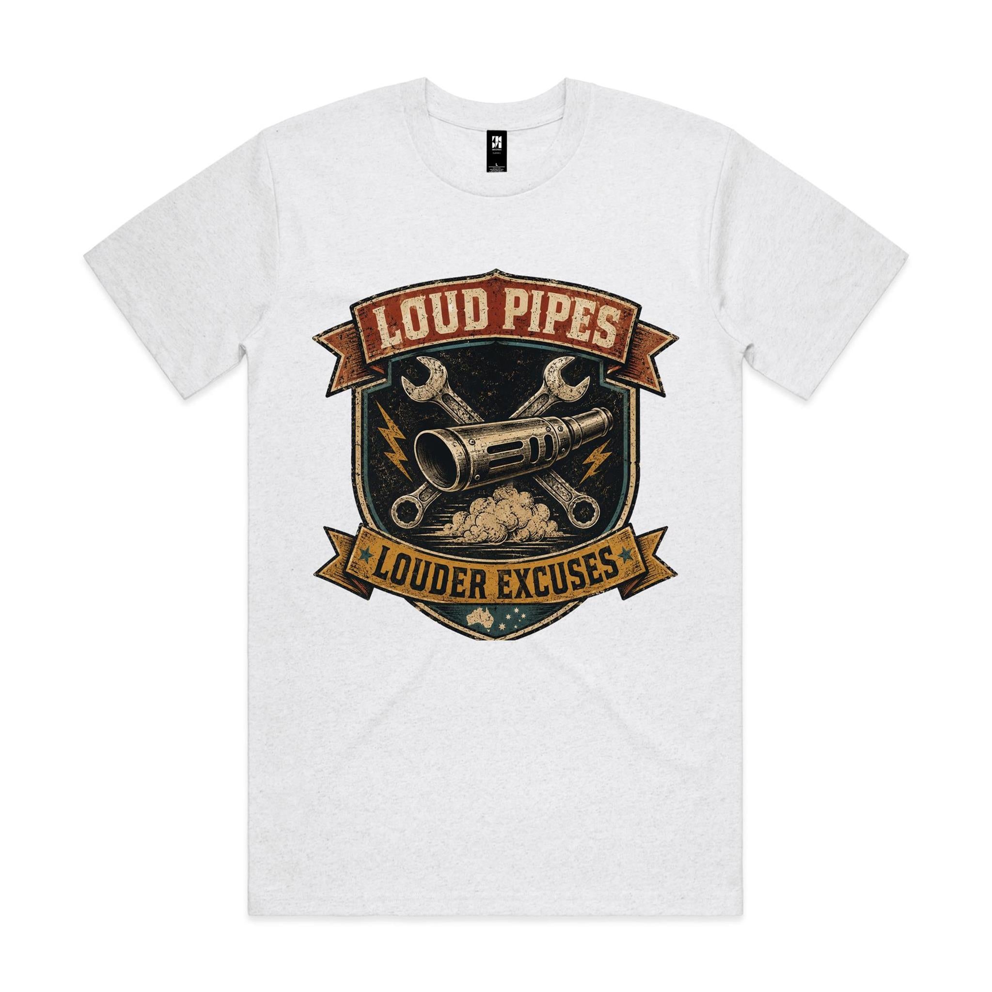 Loud Pipes, Louder Excuses — Motorbike Tee