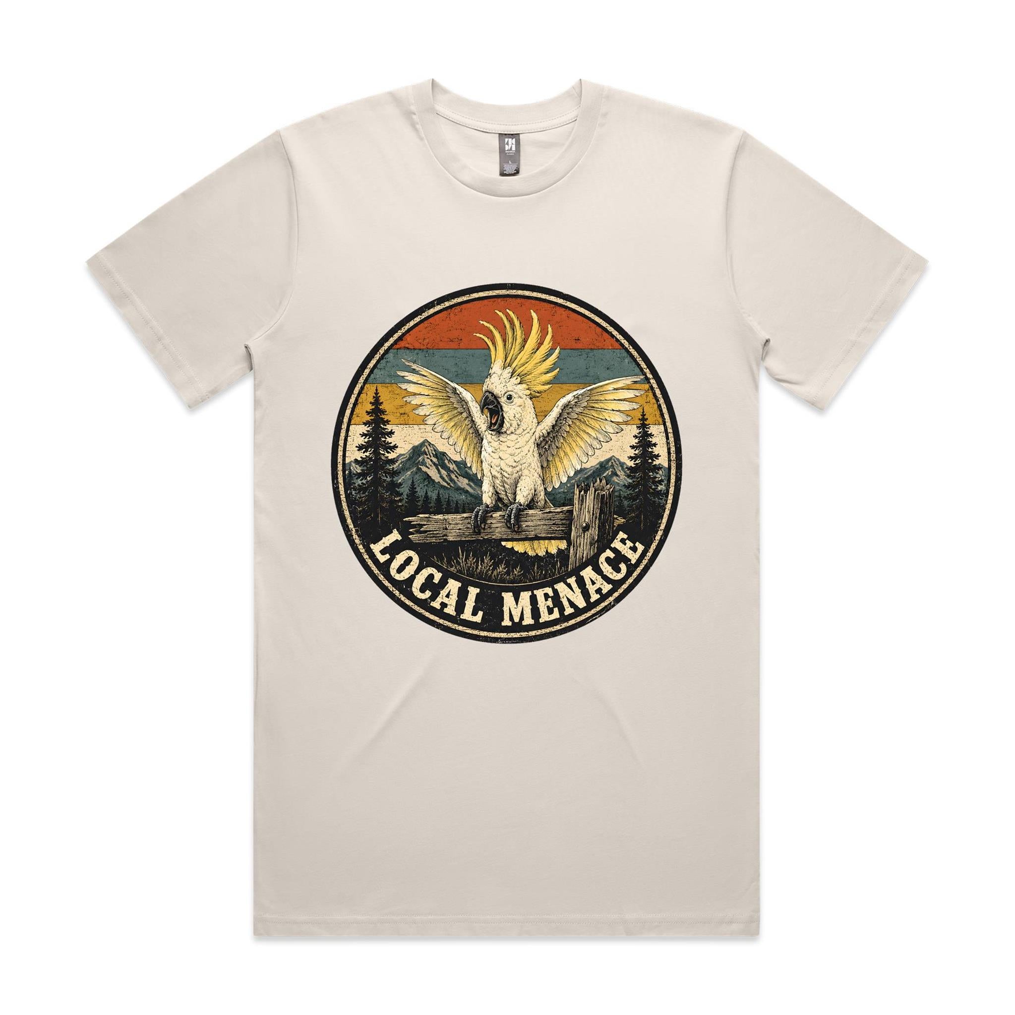 Local Menace — Cockatoo Retro Badge Tee