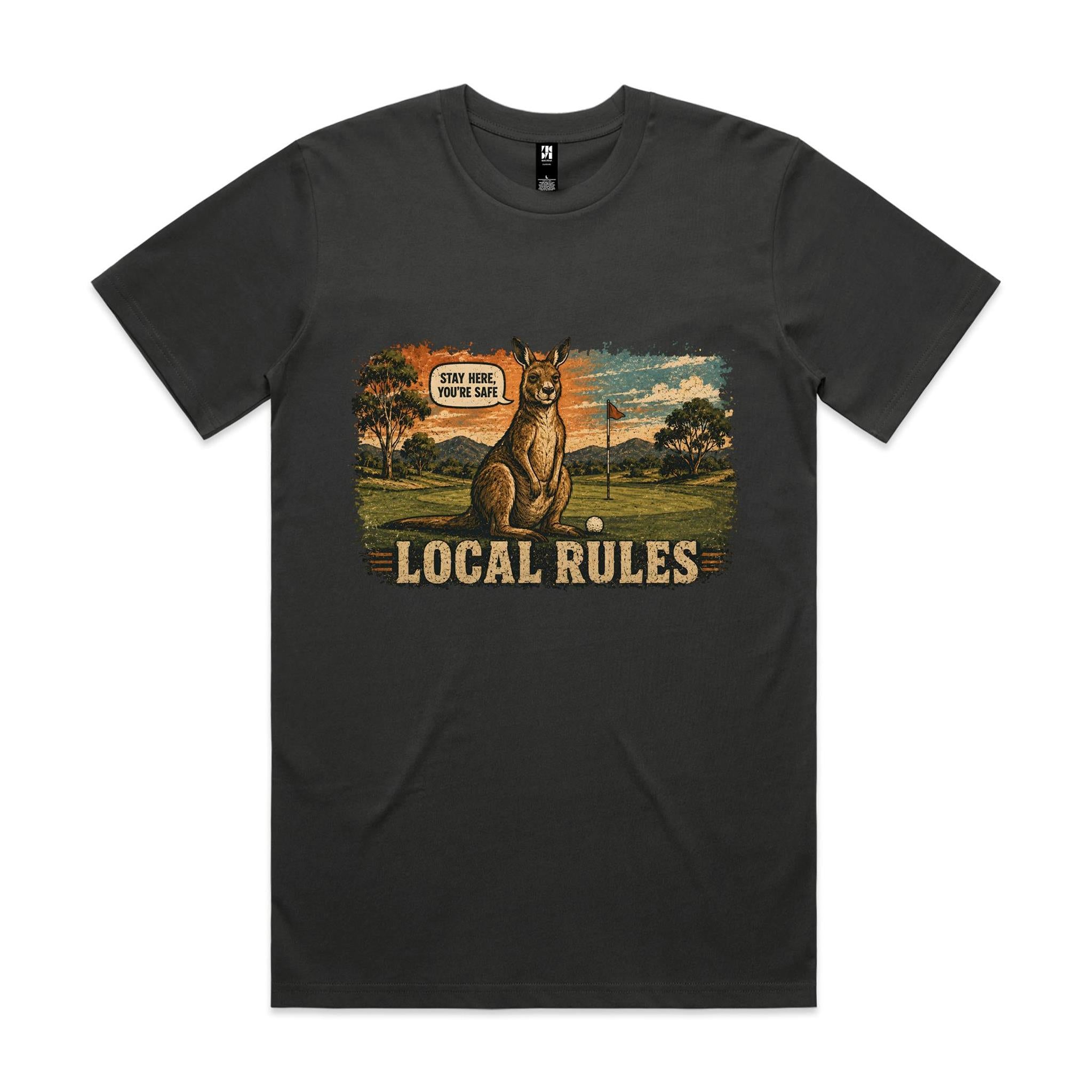 Local Rules — Stay Here You're Safe | Kangaroo Golf Tee