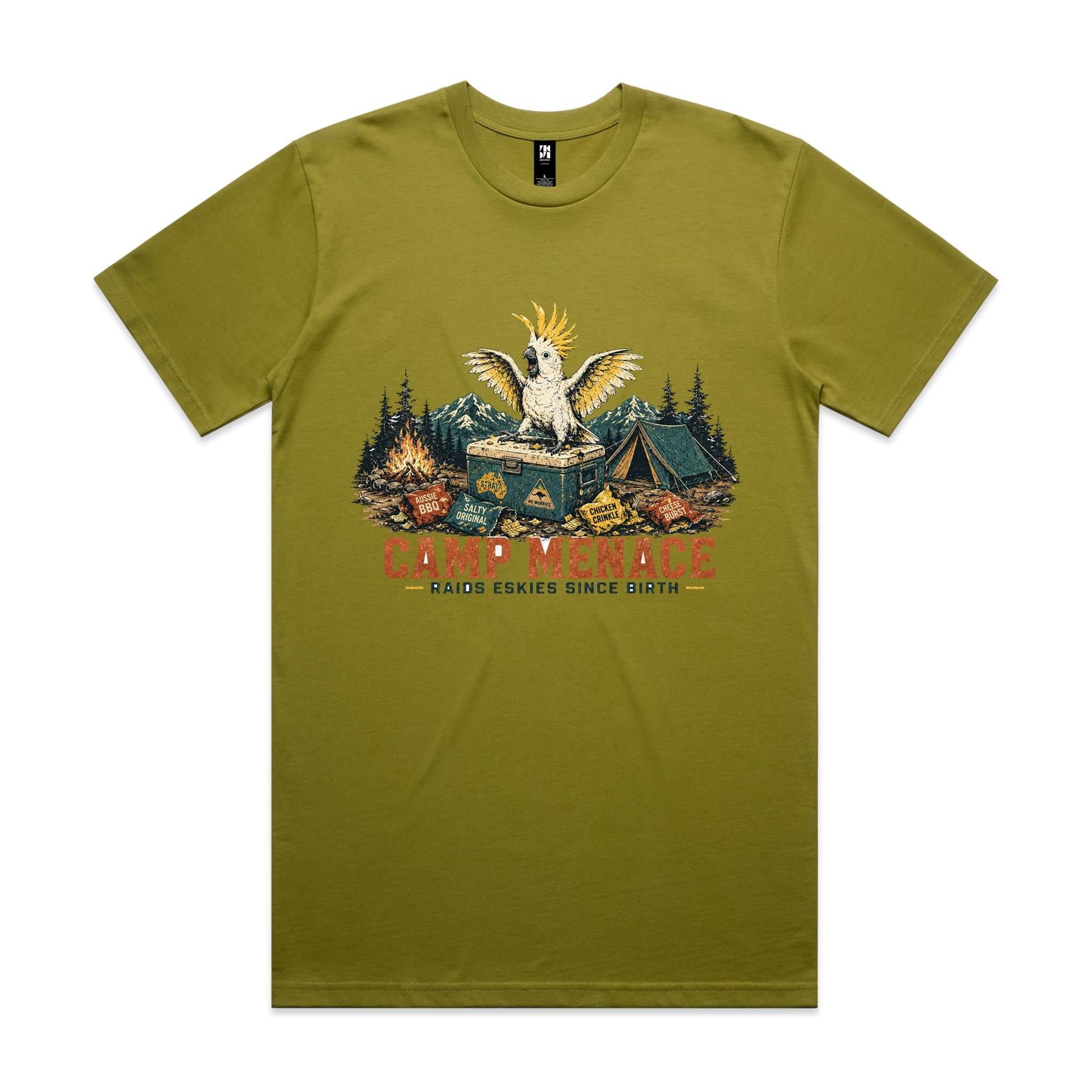 Camp Menace — Raids Eskies Since Birth | Cockatoo Camping Tee