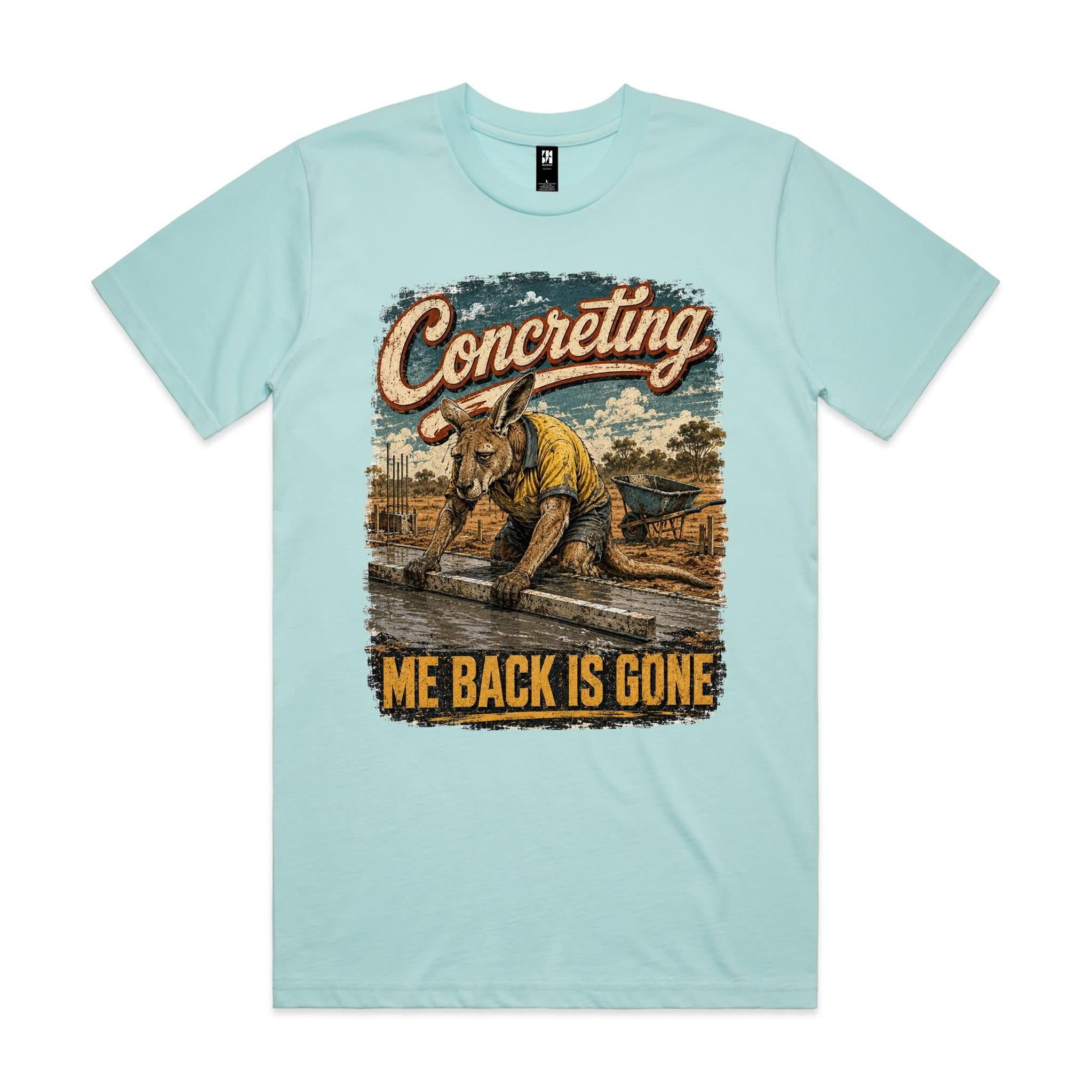 Concreting — Me Back Is Gone | Kangaroo Concreter Tee