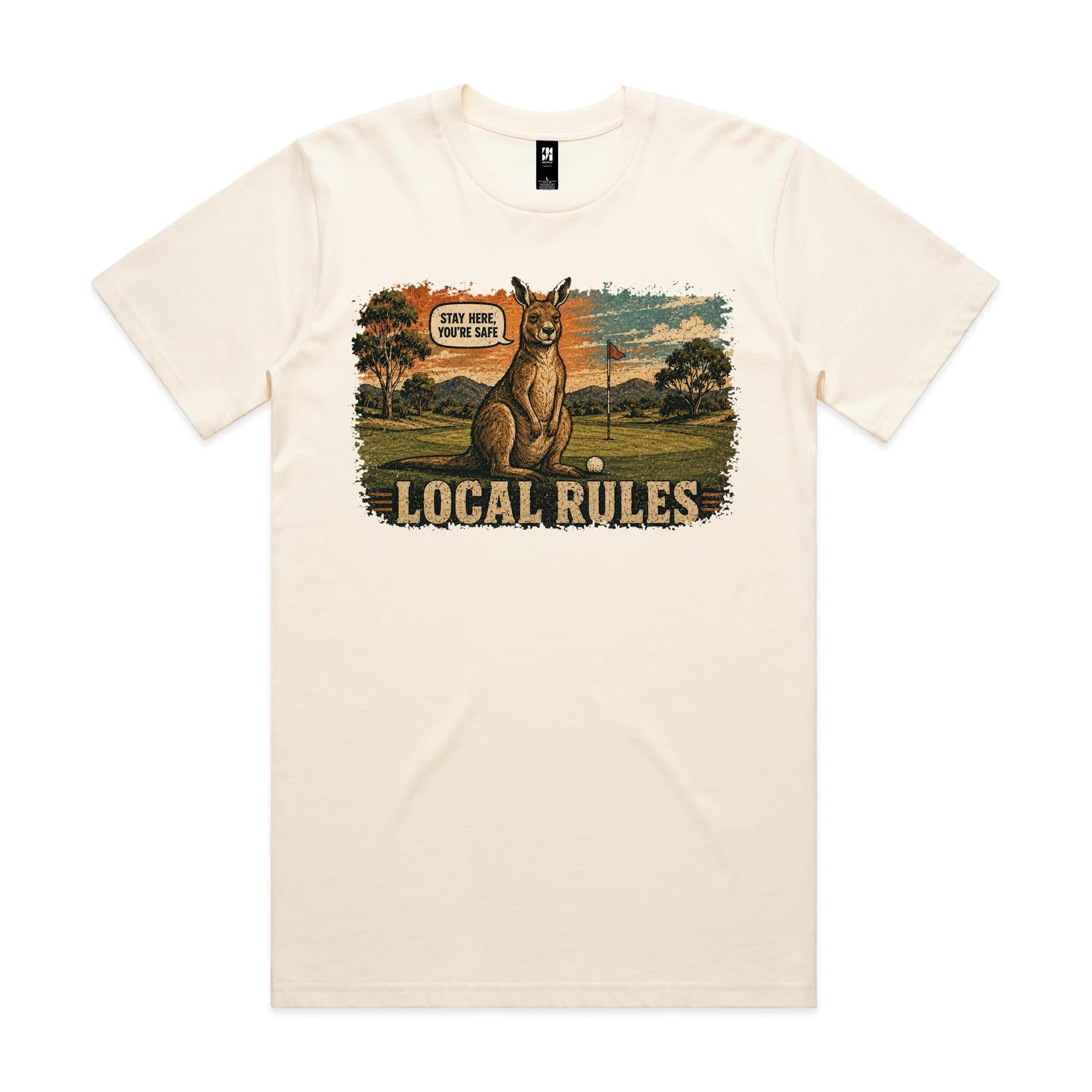 Local Rules — Stay Here You're Safe | Kangaroo Golf Tee