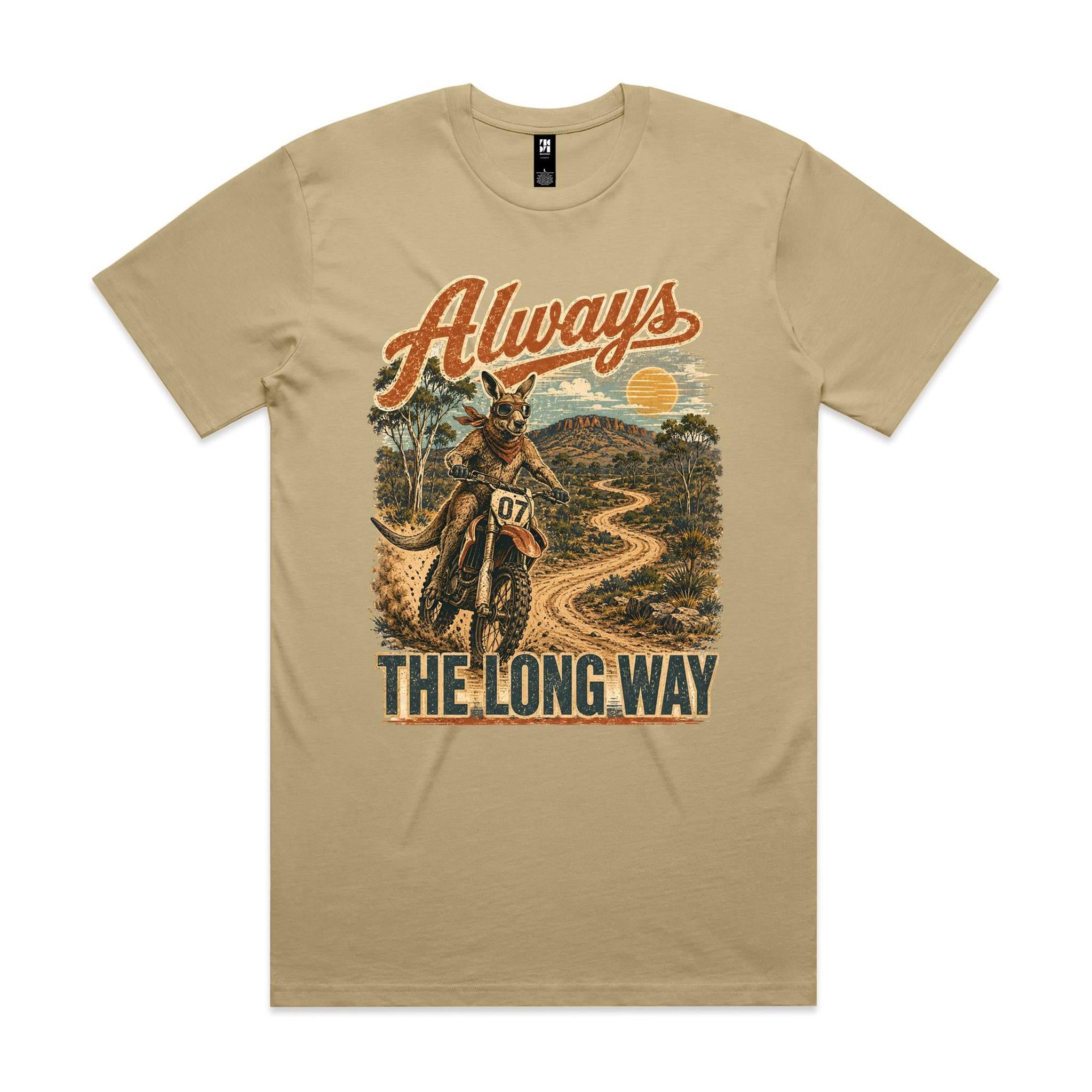Always the Long Way — Kangaroo Dirt Bike Tee