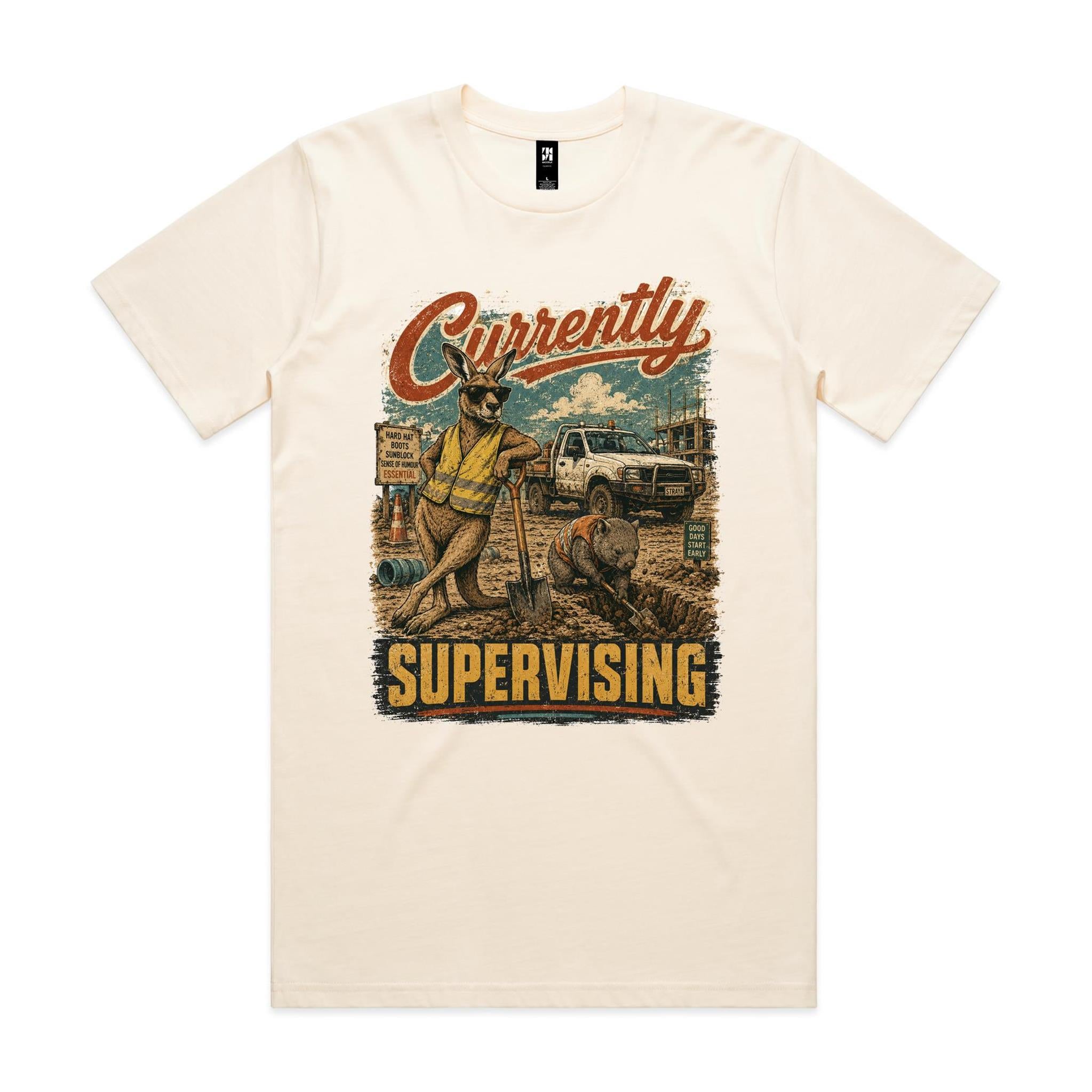 Currently Supervising — Kangaroo & Wombat Tradie Tee