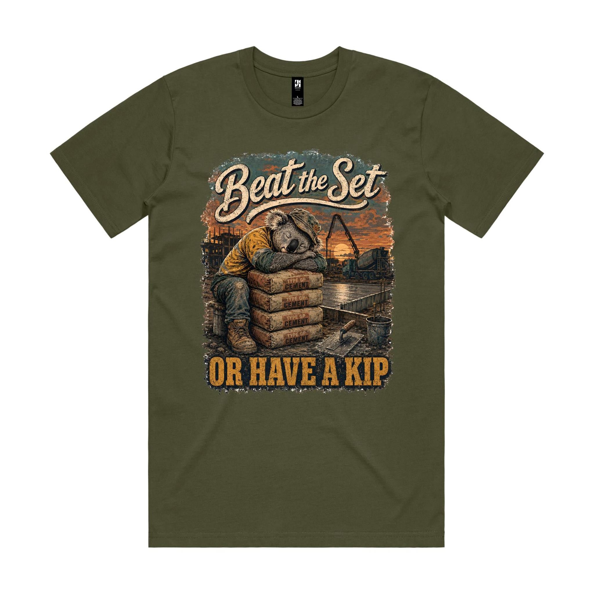 Beat the Set — Or Have a Kip | Koala Concreter Tee