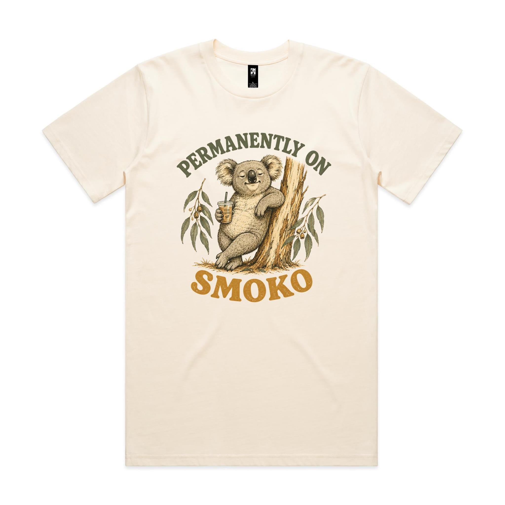 Permanently on Smoko — Iced Coffee Koala Tee