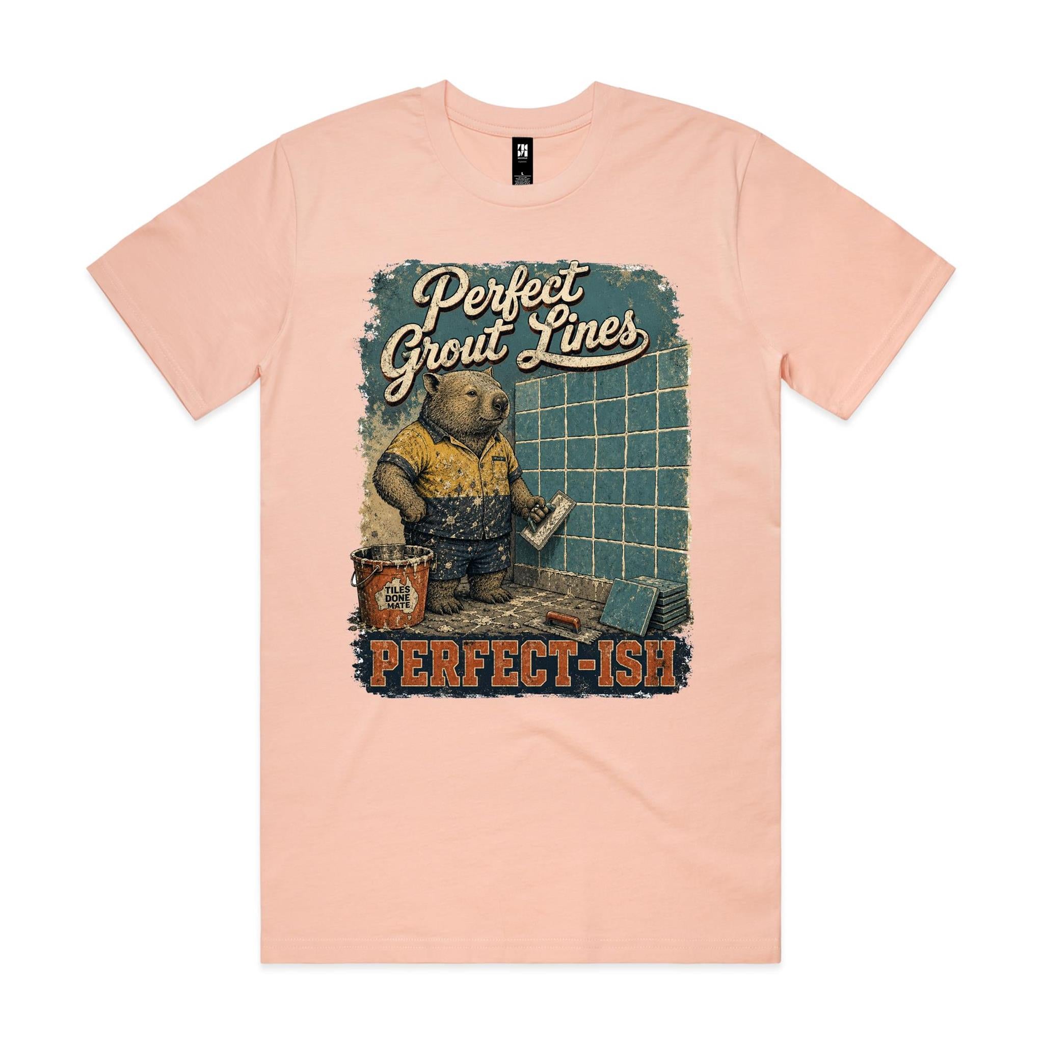 Perfect Grout Lines — Perfect-ish | Wombat Tiler Tee
