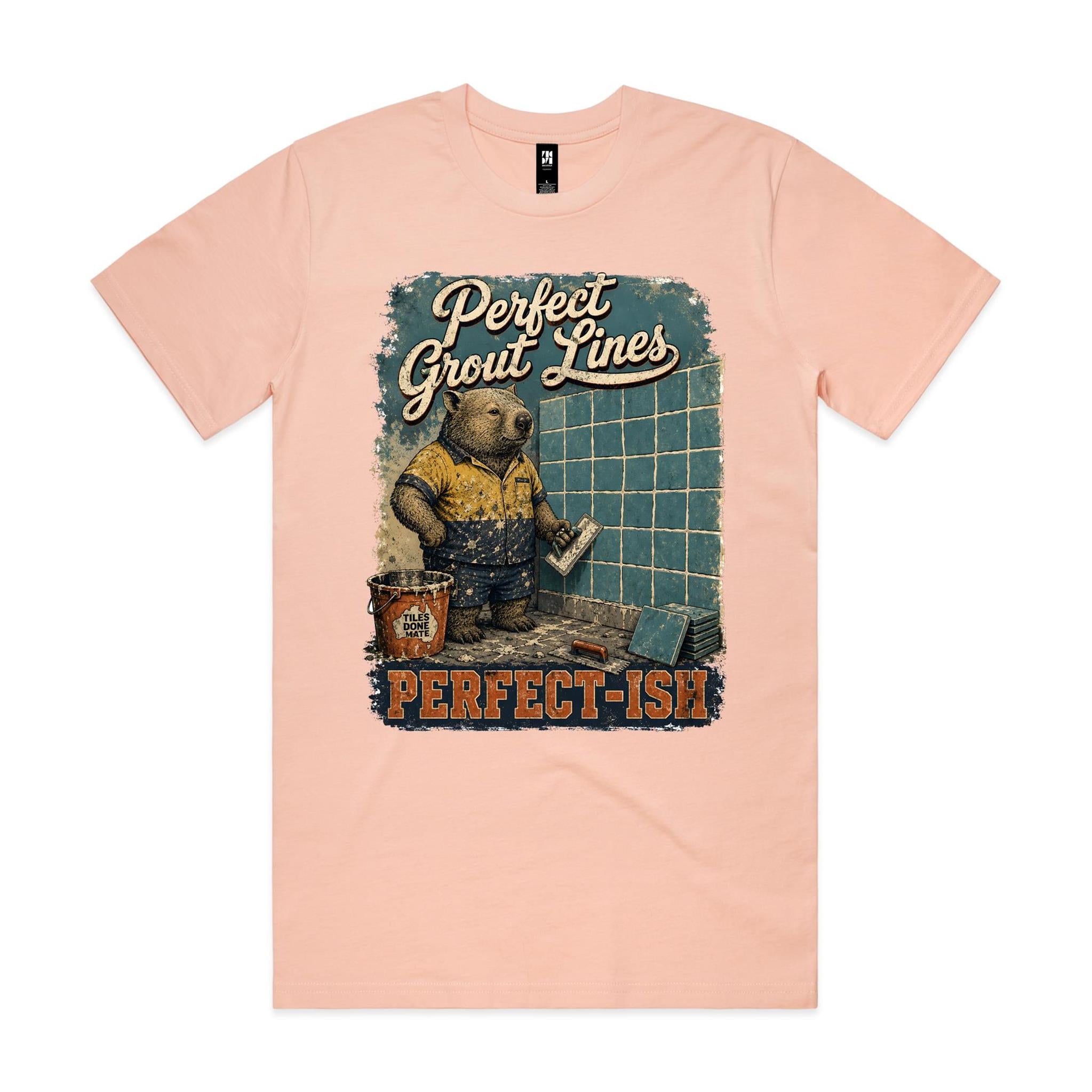 Perfect Grout Lines — Perfect-ish | Wombat Tiler Tee