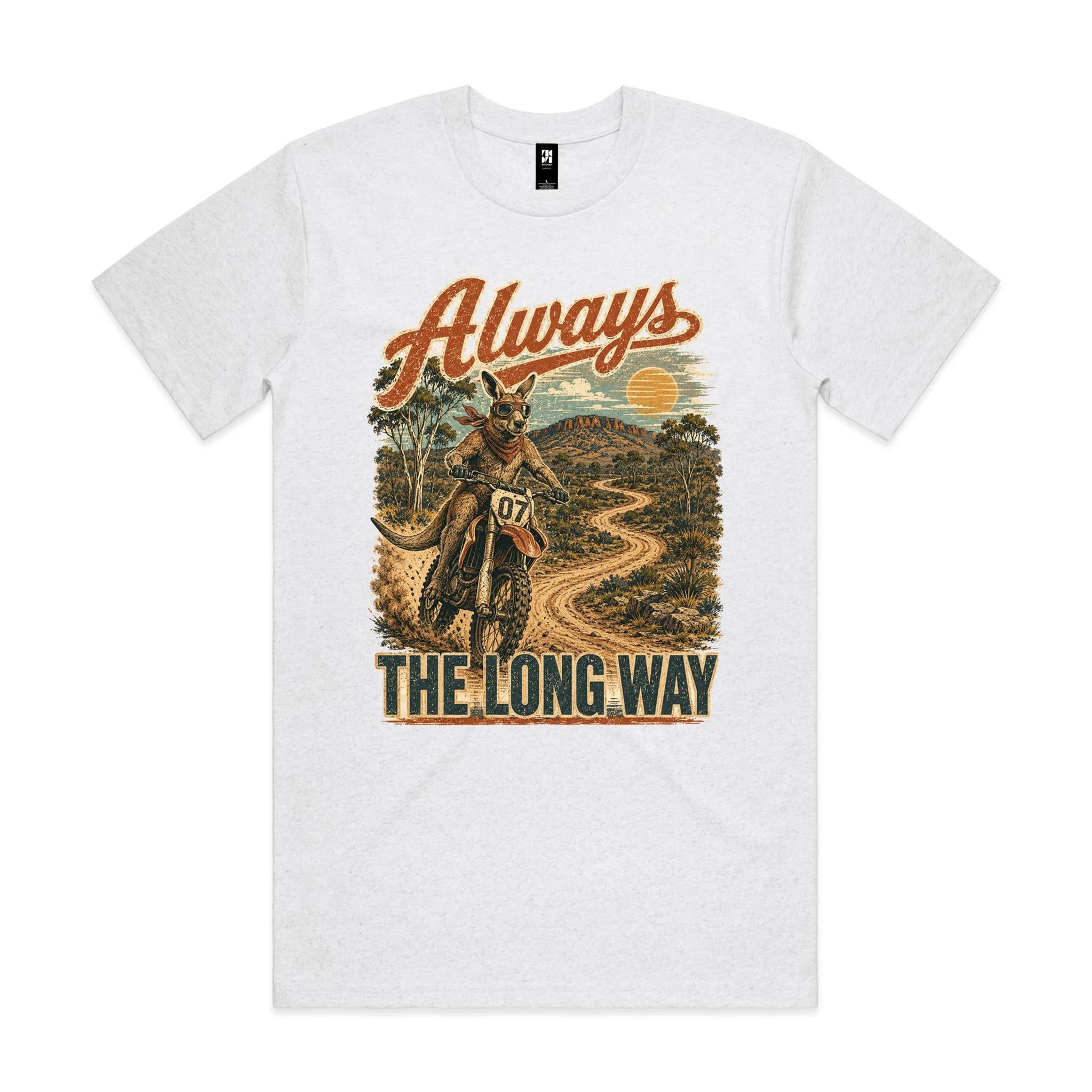 Always the Long Way — Kangaroo Dirt Bike Tee