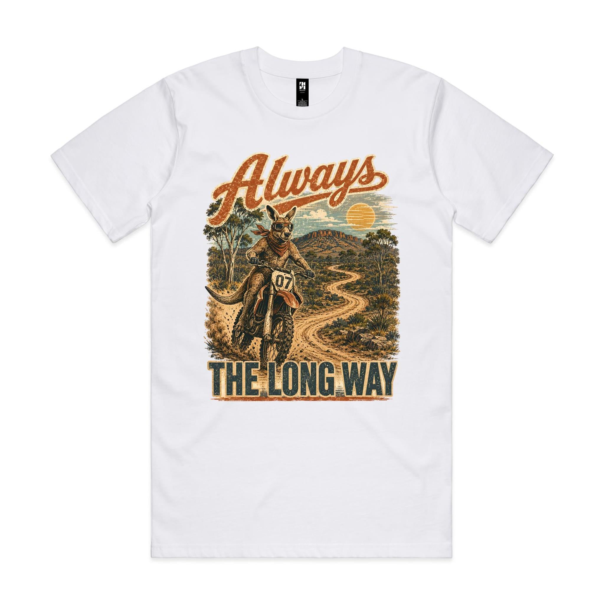 Always the Long Way — Kangaroo Dirt Bike Tee