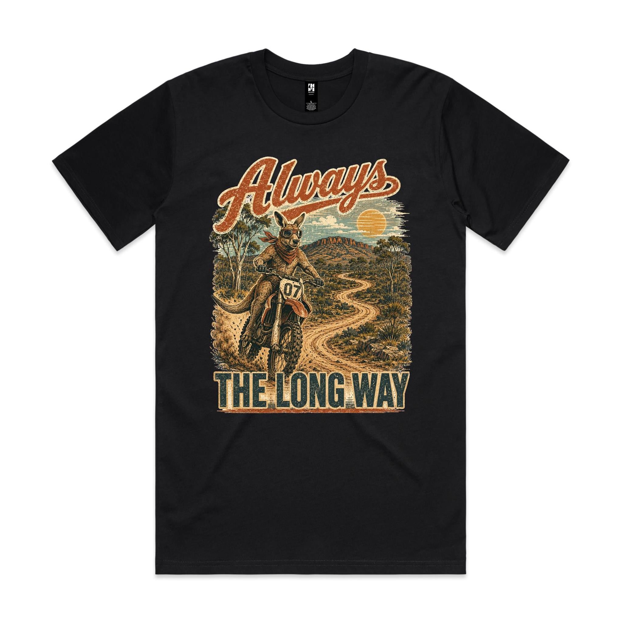 Always the Long Way — Kangaroo Dirt Bike Tee