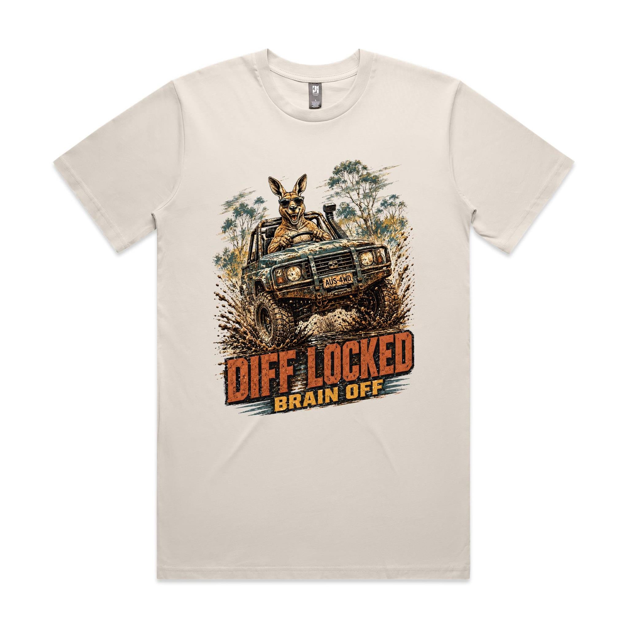 Diff Locked, Brain Off — 4WD Kangaroo Tee