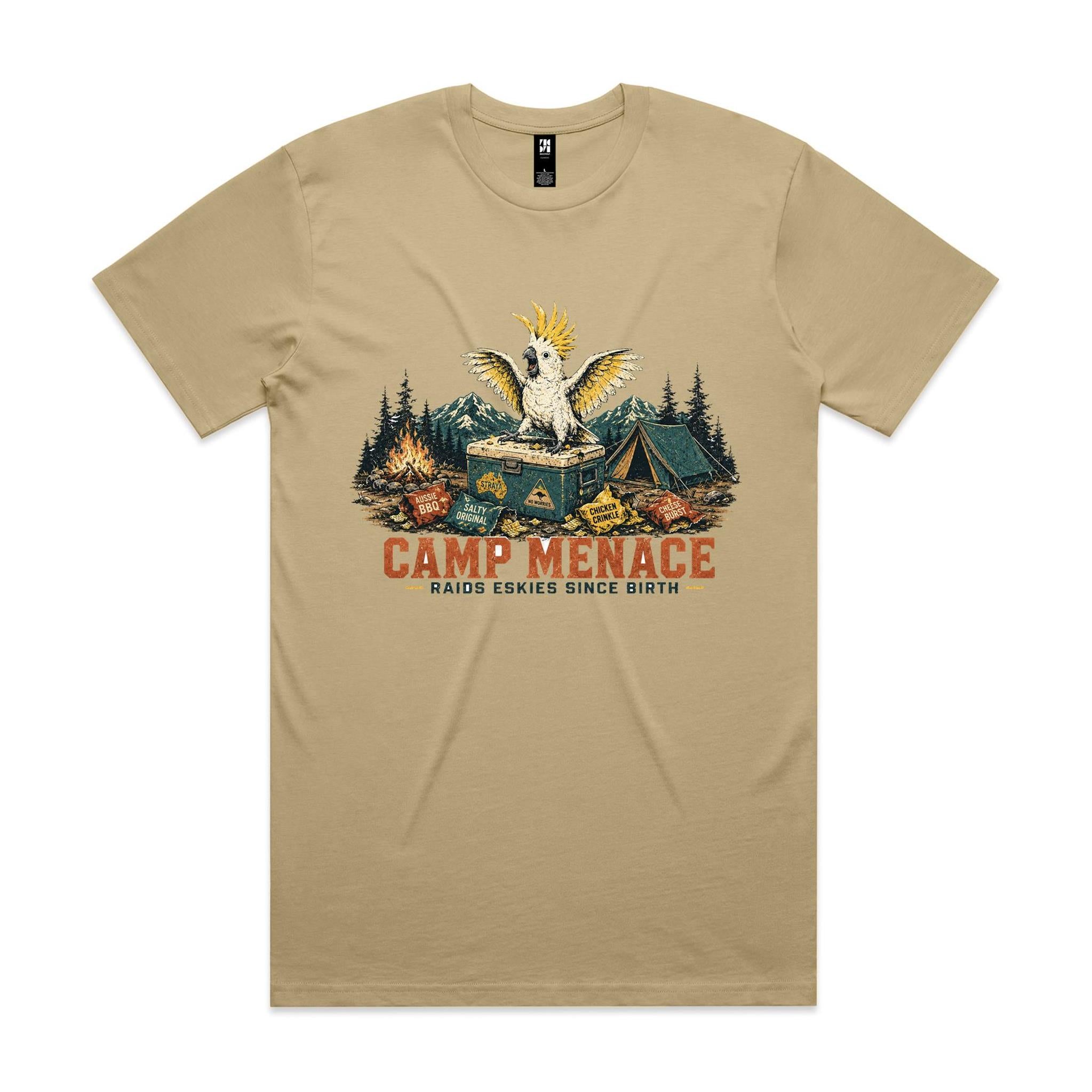 Camp Menace — Raids Eskies Since Birth | Cockatoo Camping Tee