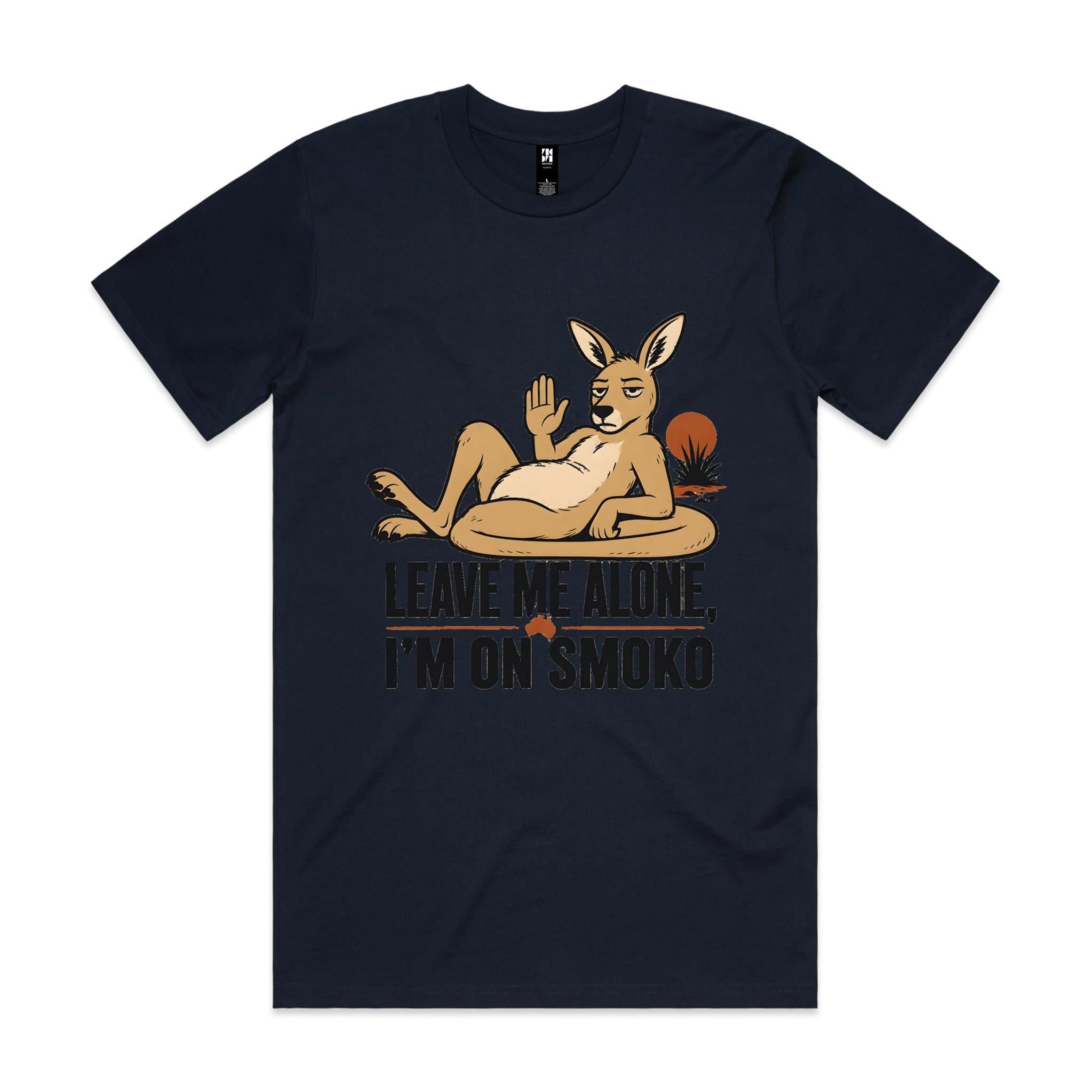 Leave Me Alone, I'm on Smoko — Reclining Kangaroo Tee