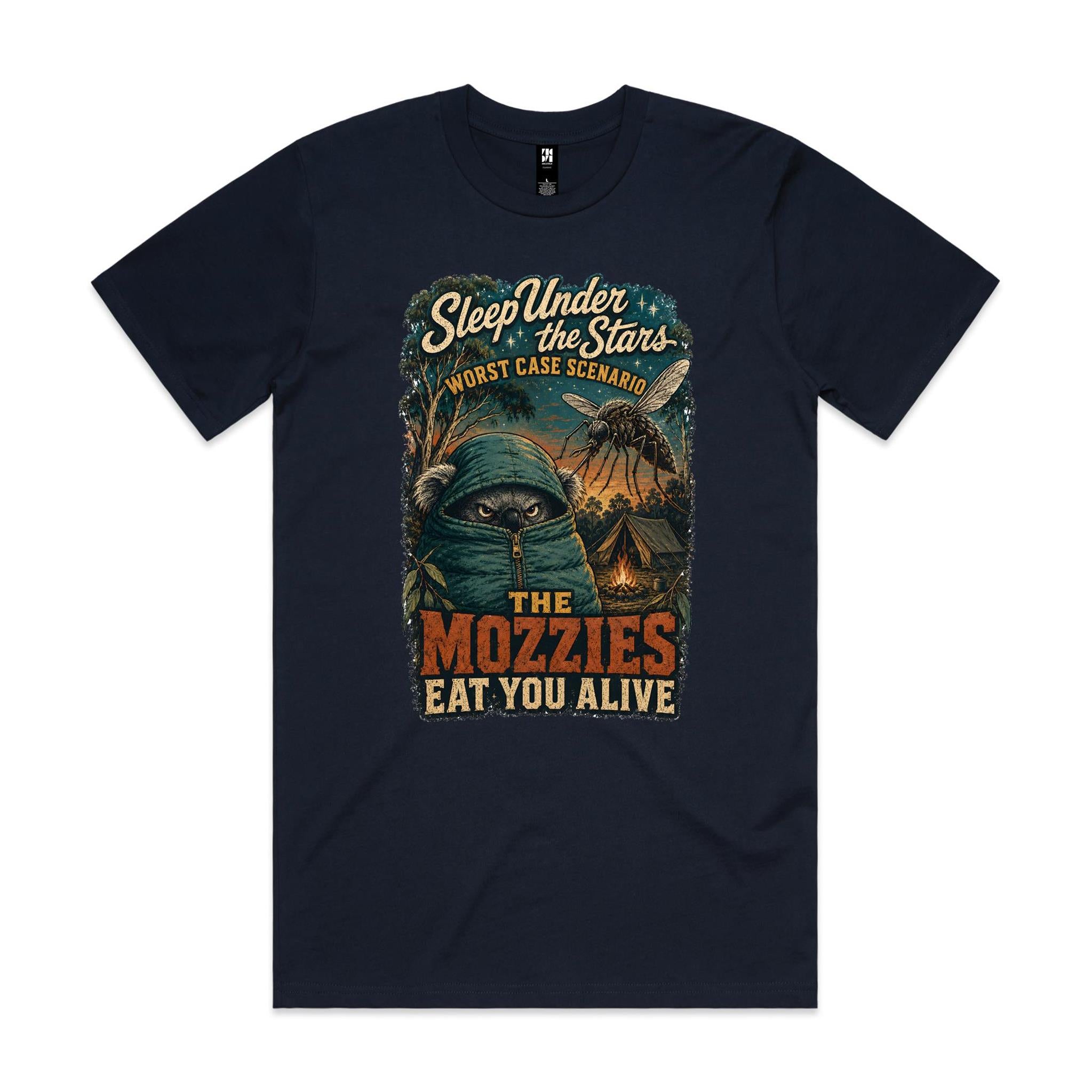 Sleep Under the Stars — The Mozzies Eat You Alive | Koala Camping Tee