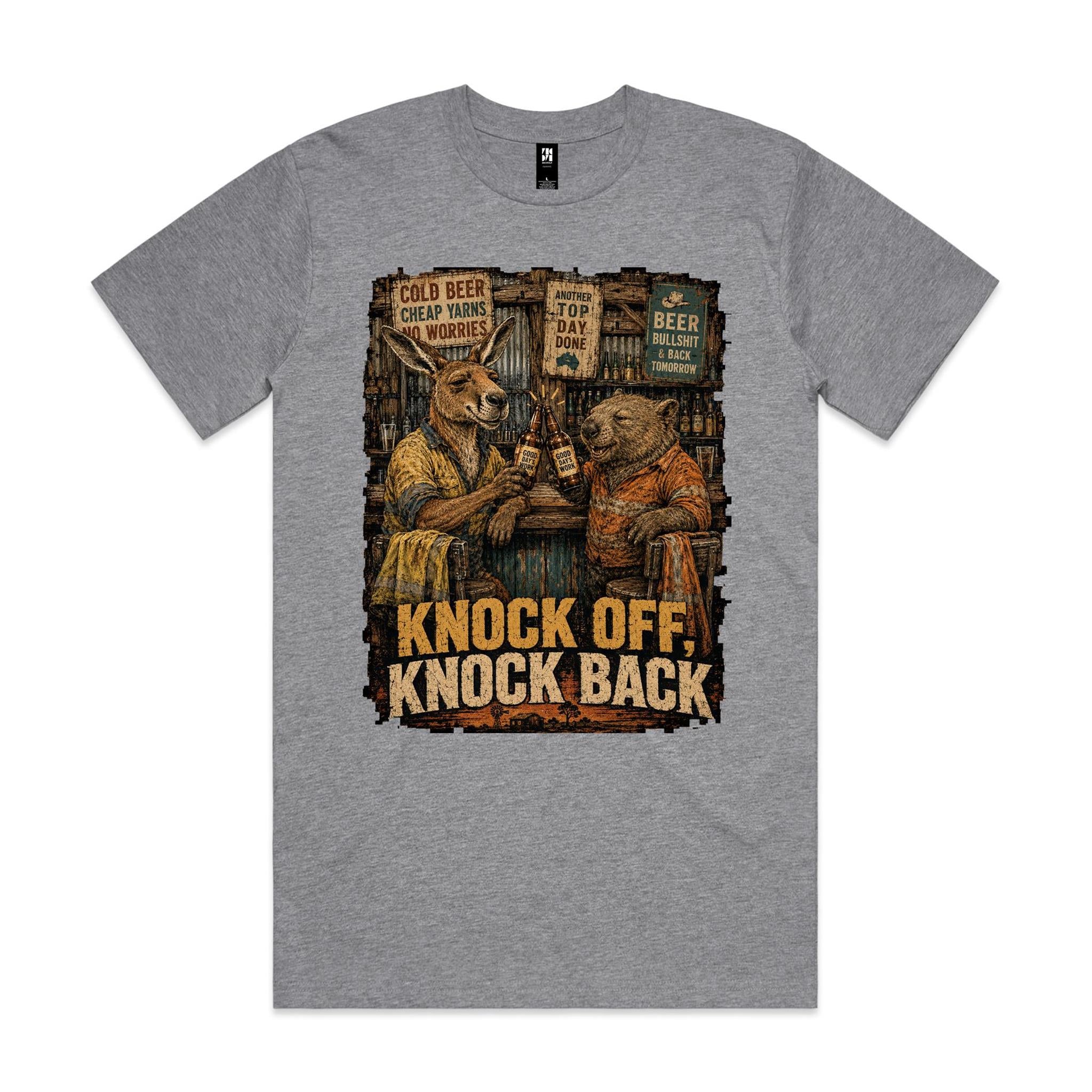 Knock Off, Knock Back — Kangaroo & Wombat Pub Tee