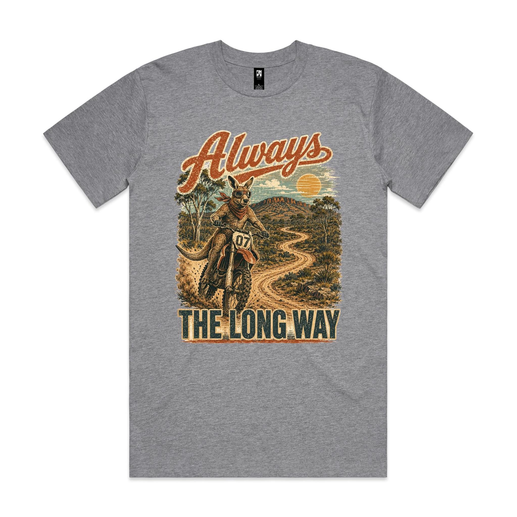 Always the Long Way — Kangaroo Dirt Bike Tee