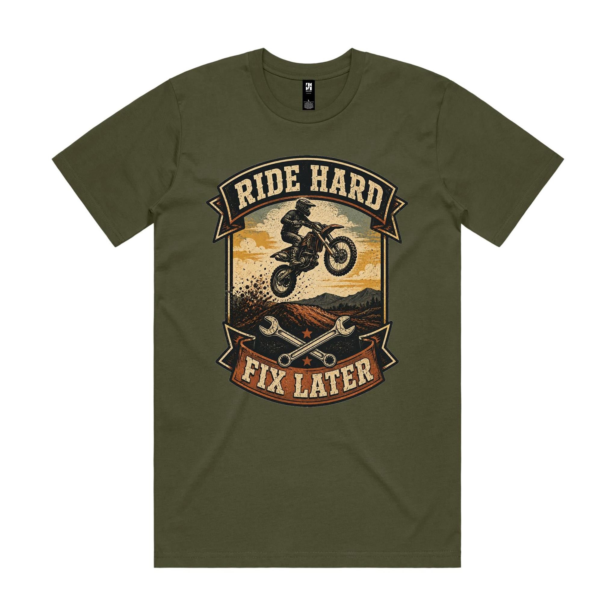 Ride Hard, Fix Later — Dirt Bike Tee