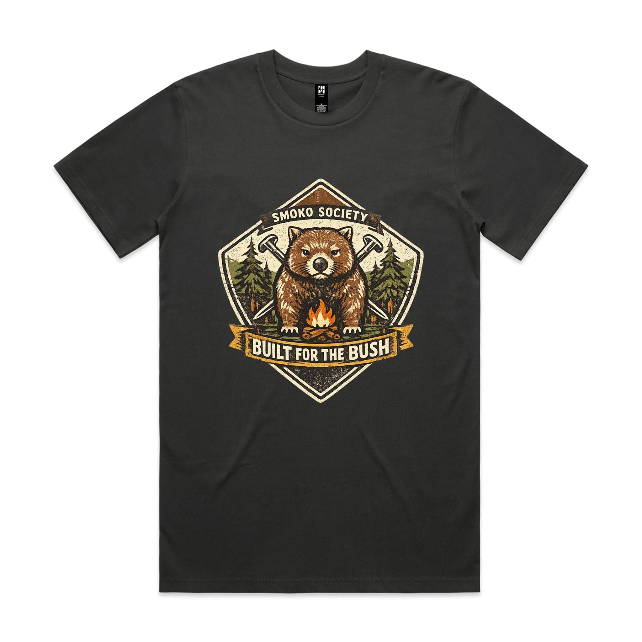 Smoko Society Wombat — Built for the Bush Tee
