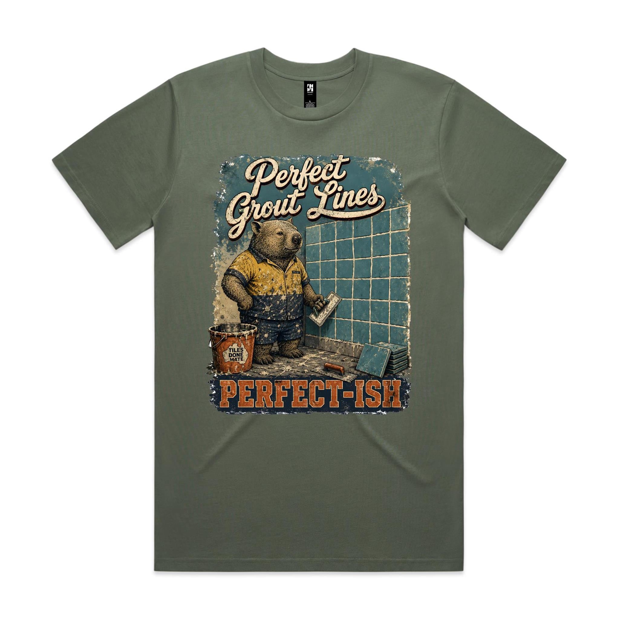 Perfect Grout Lines — Perfect-ish | Wombat Tiler Tee