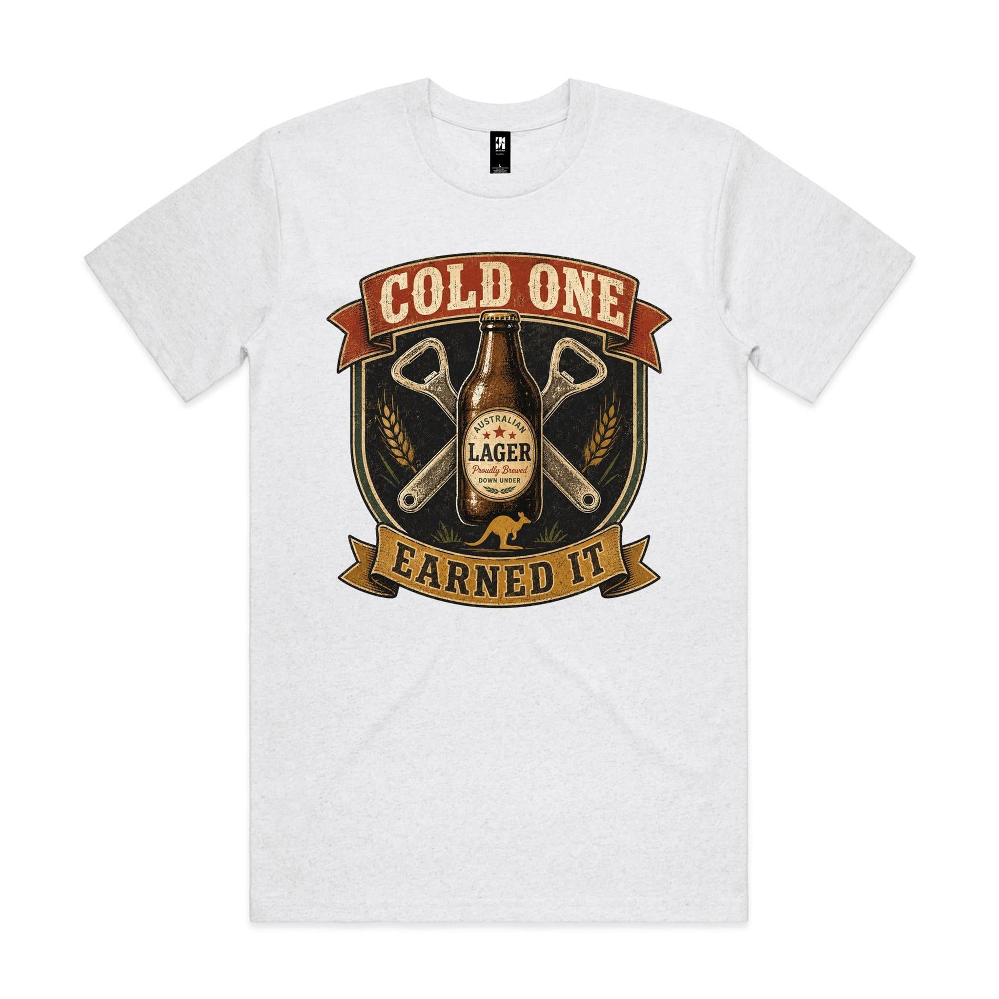 Cold One, Earned It — Aussie Lager Tee