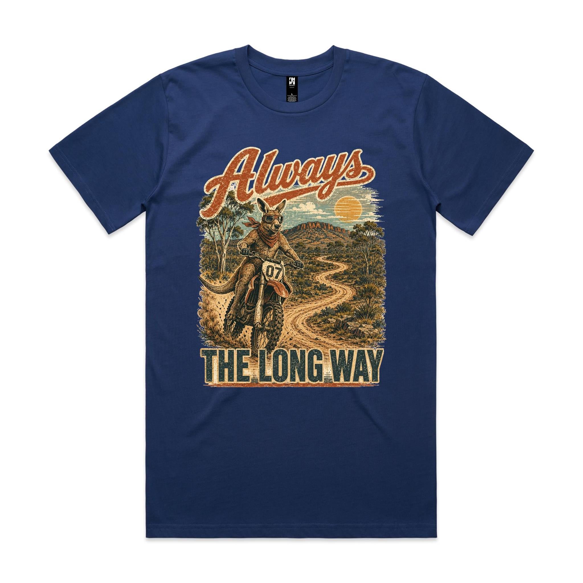 Always the Long Way — Kangaroo Dirt Bike Tee