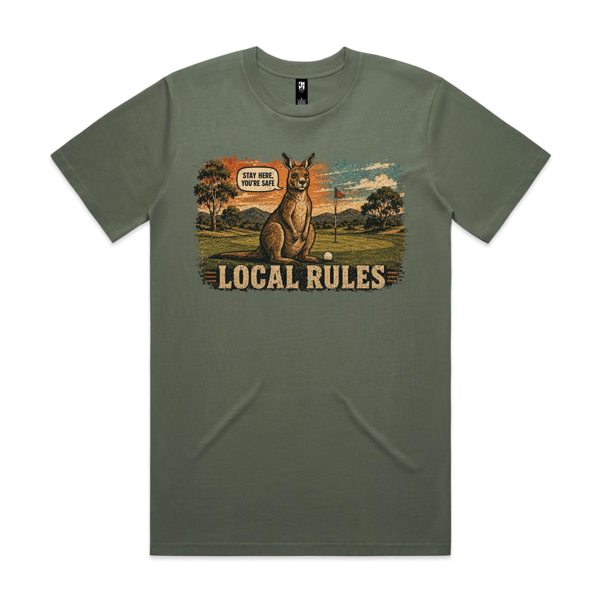 Local Rules — Stay Here You're Safe | Kangaroo Golf Tee