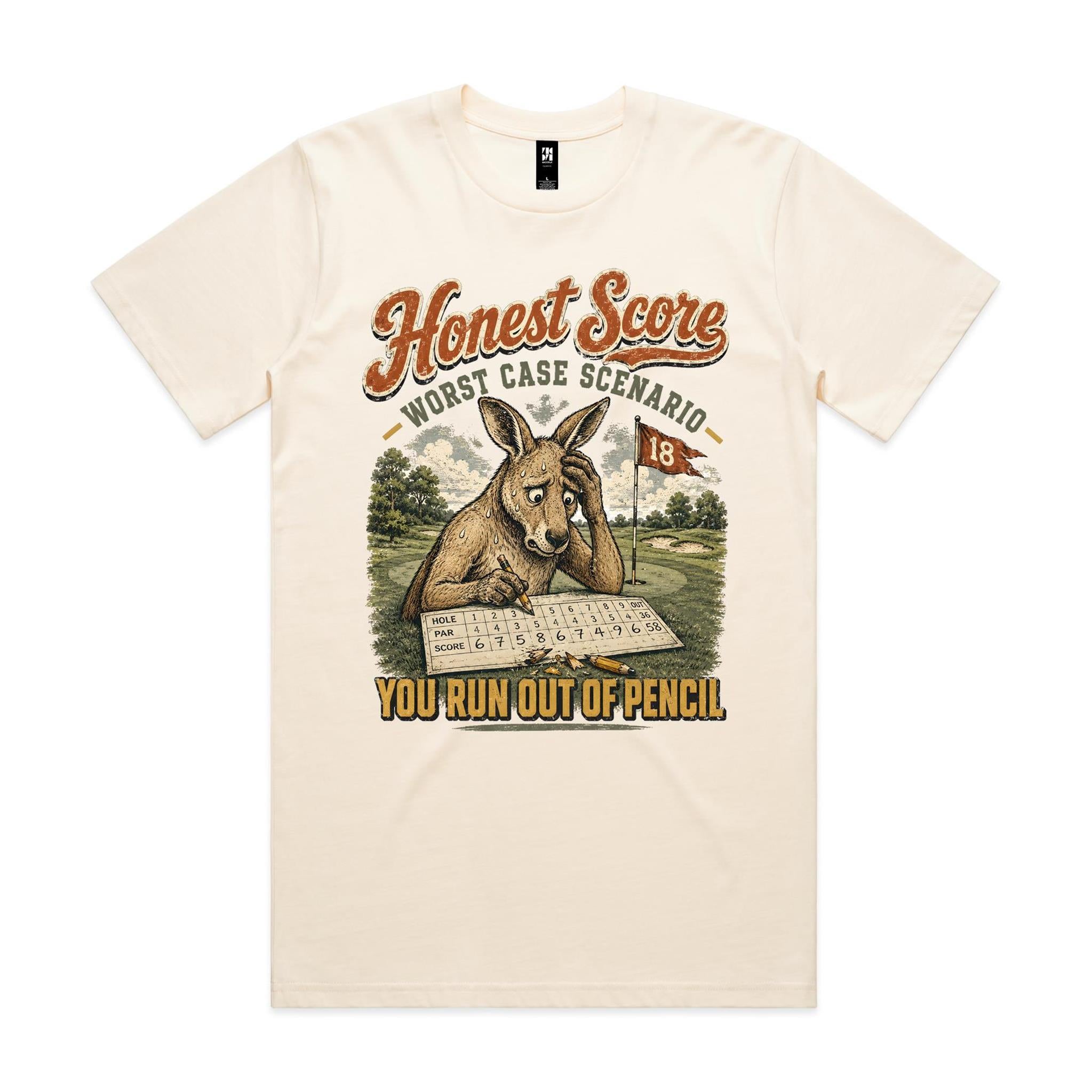 Honest Score — Worst Case Scenario | Golf Kangaroo Tee