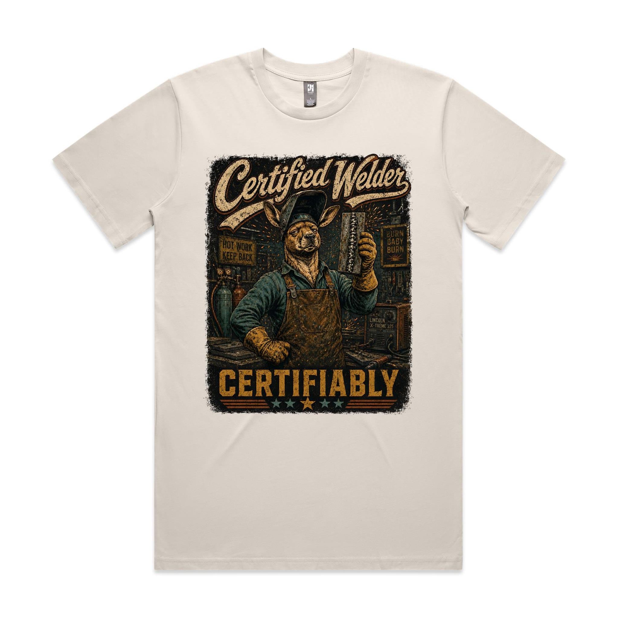 Certified Welder, Certifiably | Kangaroo Welder Tee