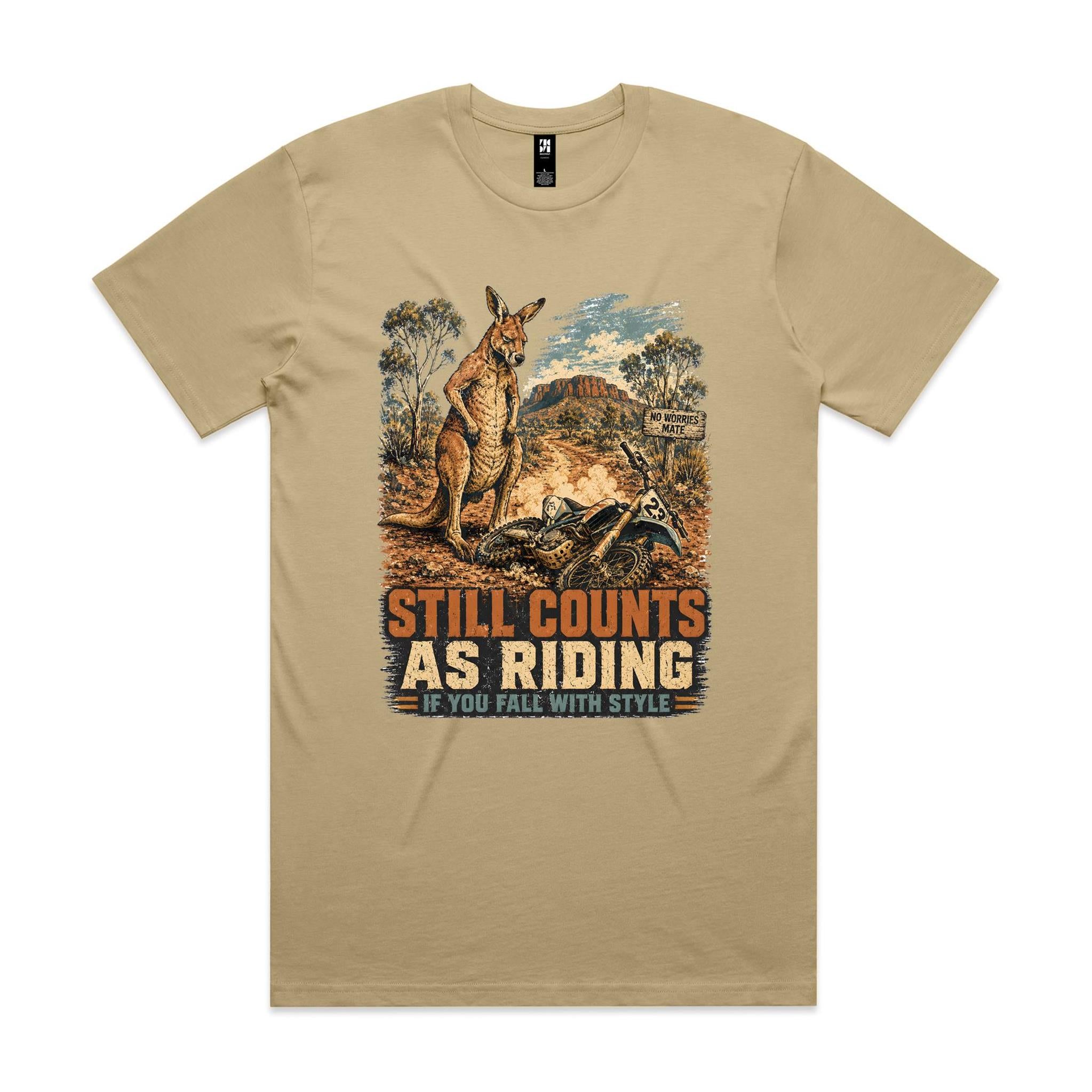 Still Counts as Riding — Kangaroo Dirt Bike Tee