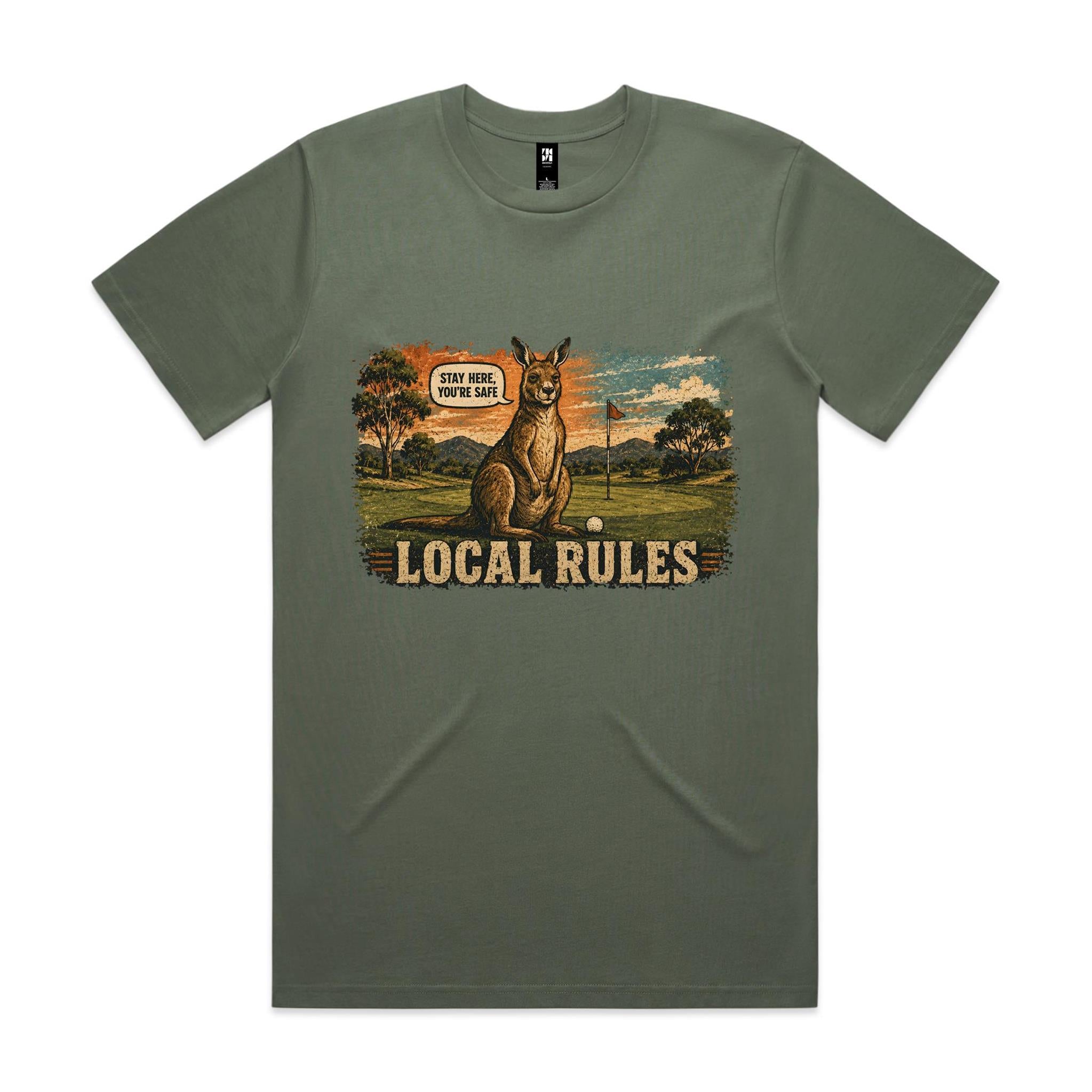 Local Rules — Stay Here You're Safe | Kangaroo Golf Tee