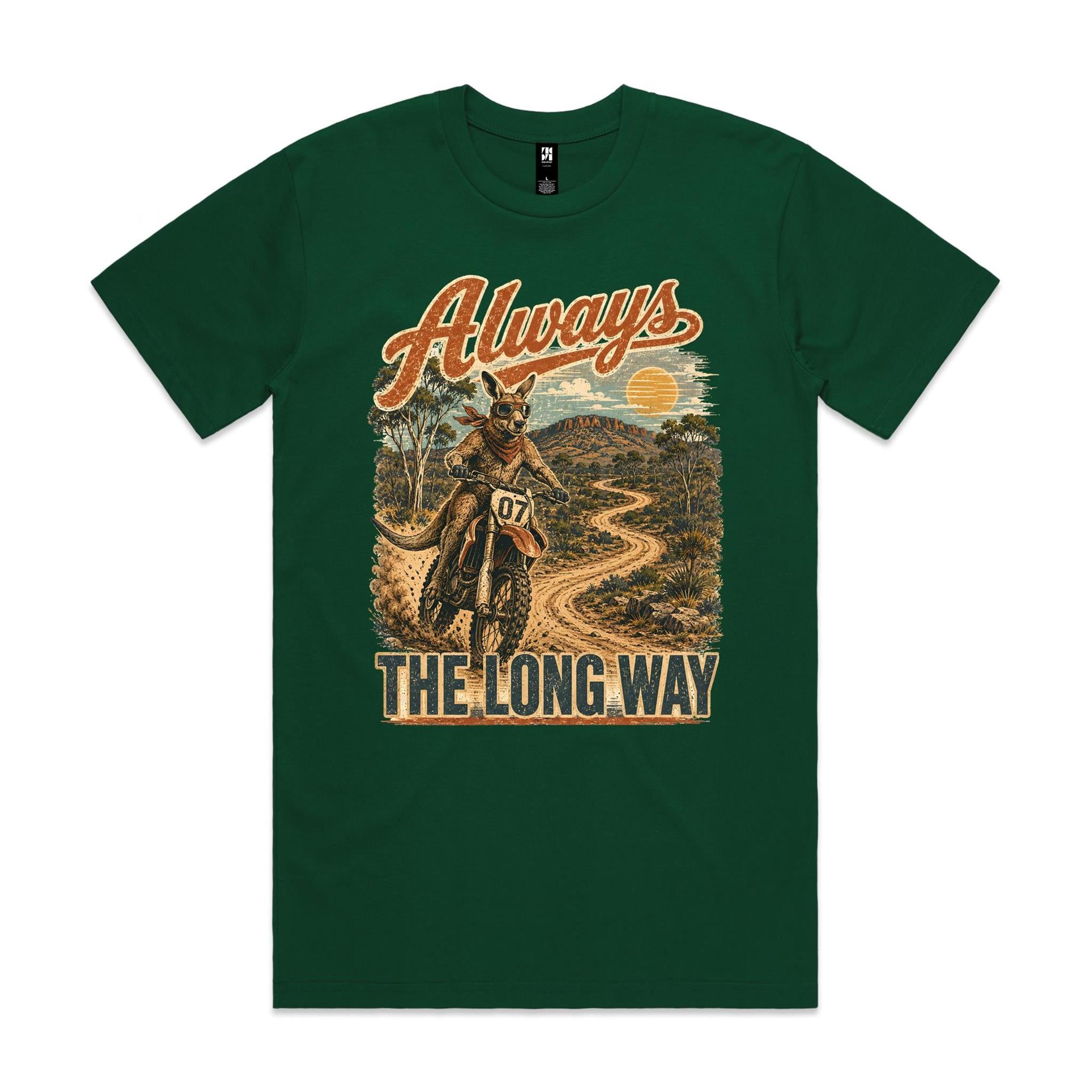 Always the Long Way — Kangaroo Dirt Bike Tee