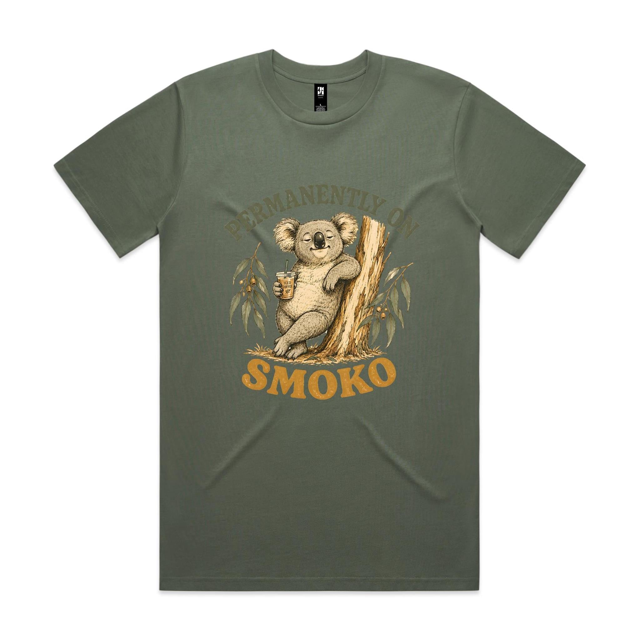 Permanently on Smoko — Iced Coffee Koala Tee