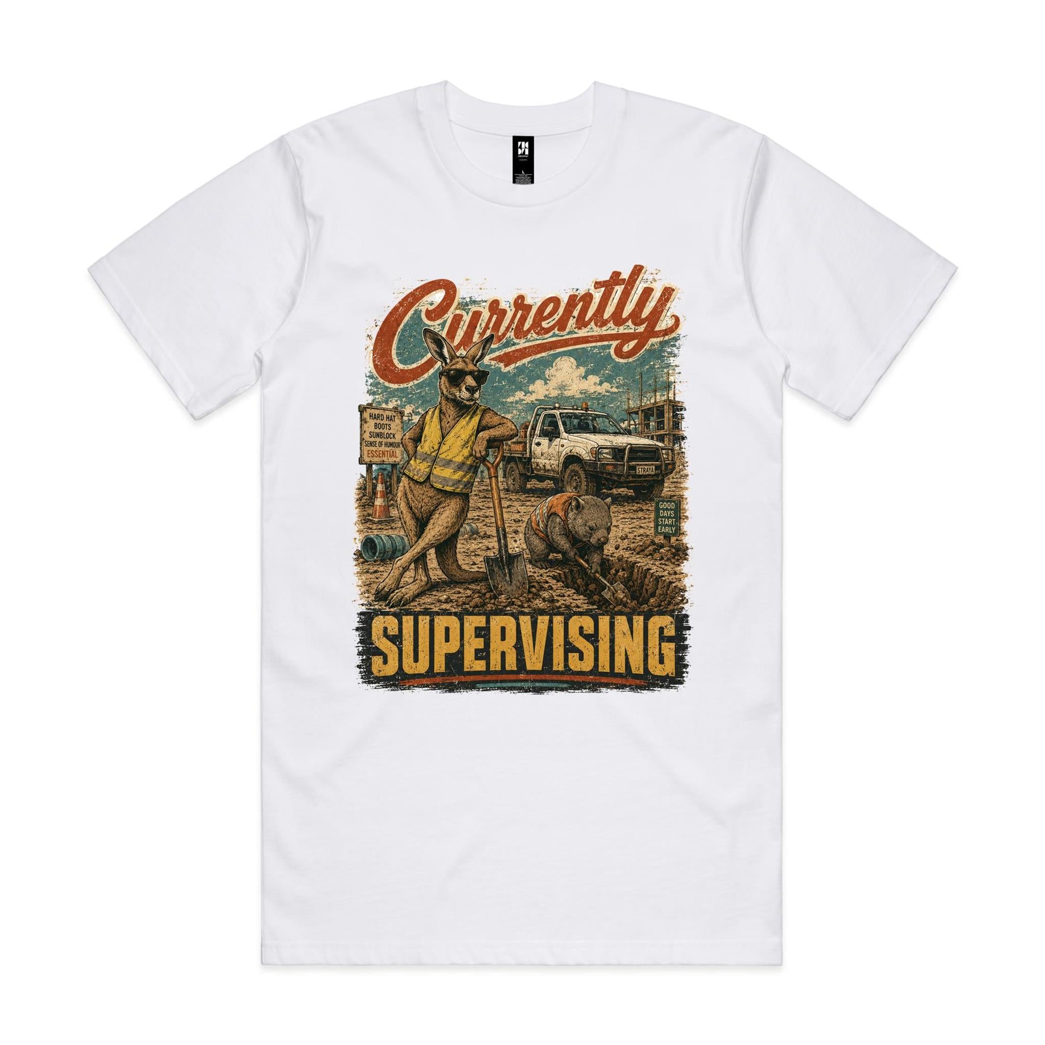 Currently Supervising — Kangaroo & Wombat Tradie Tee