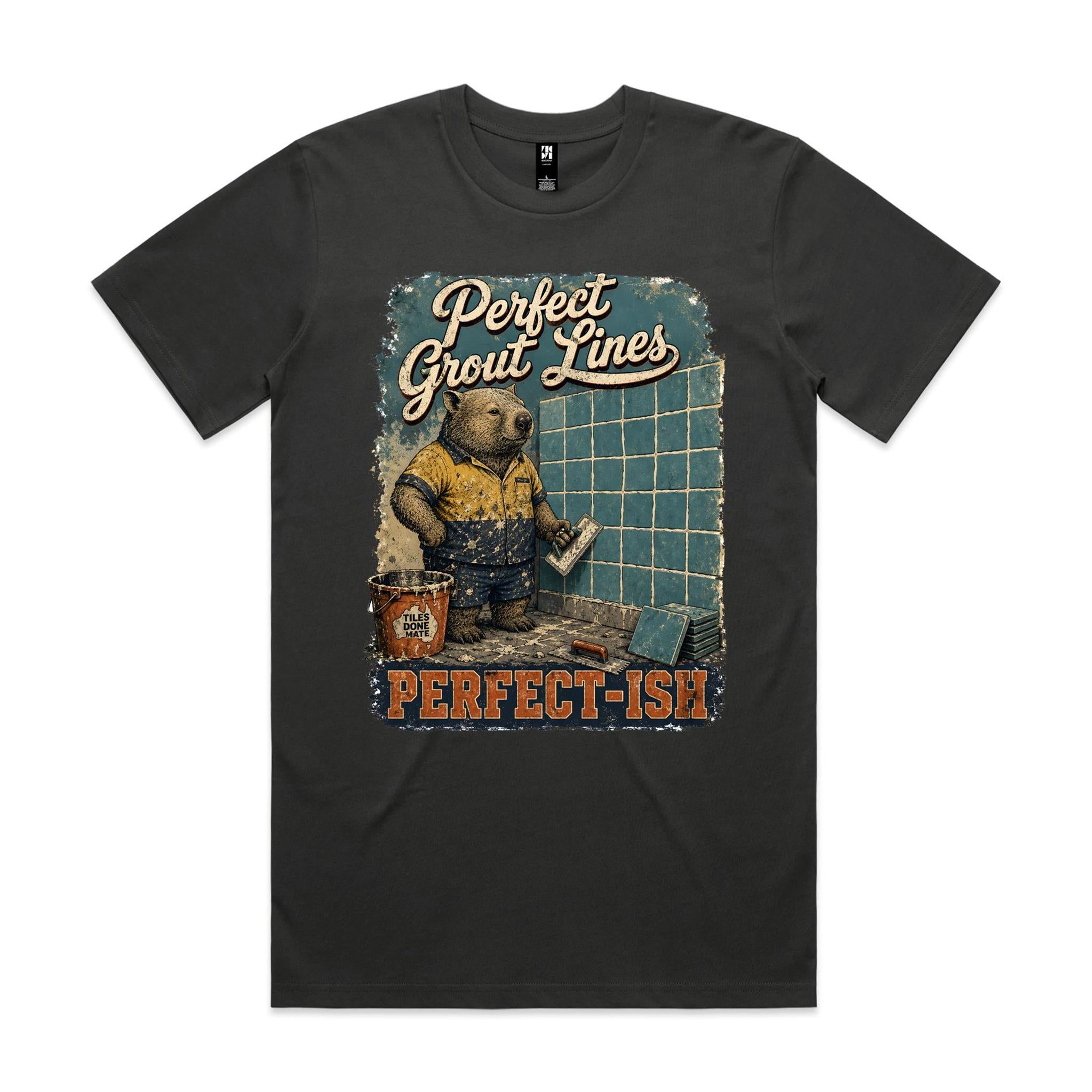Perfect Grout Lines — Perfect-ish | Wombat Tiler Tee