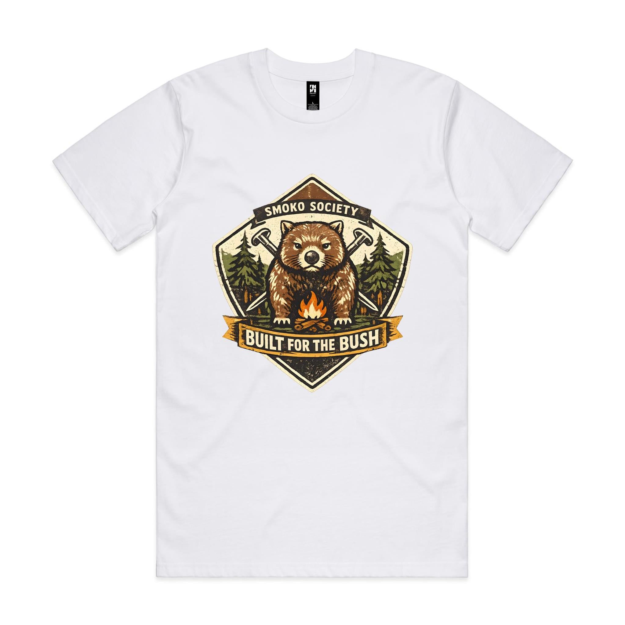 Smoko Society Wombat — Built for the Bush Tee